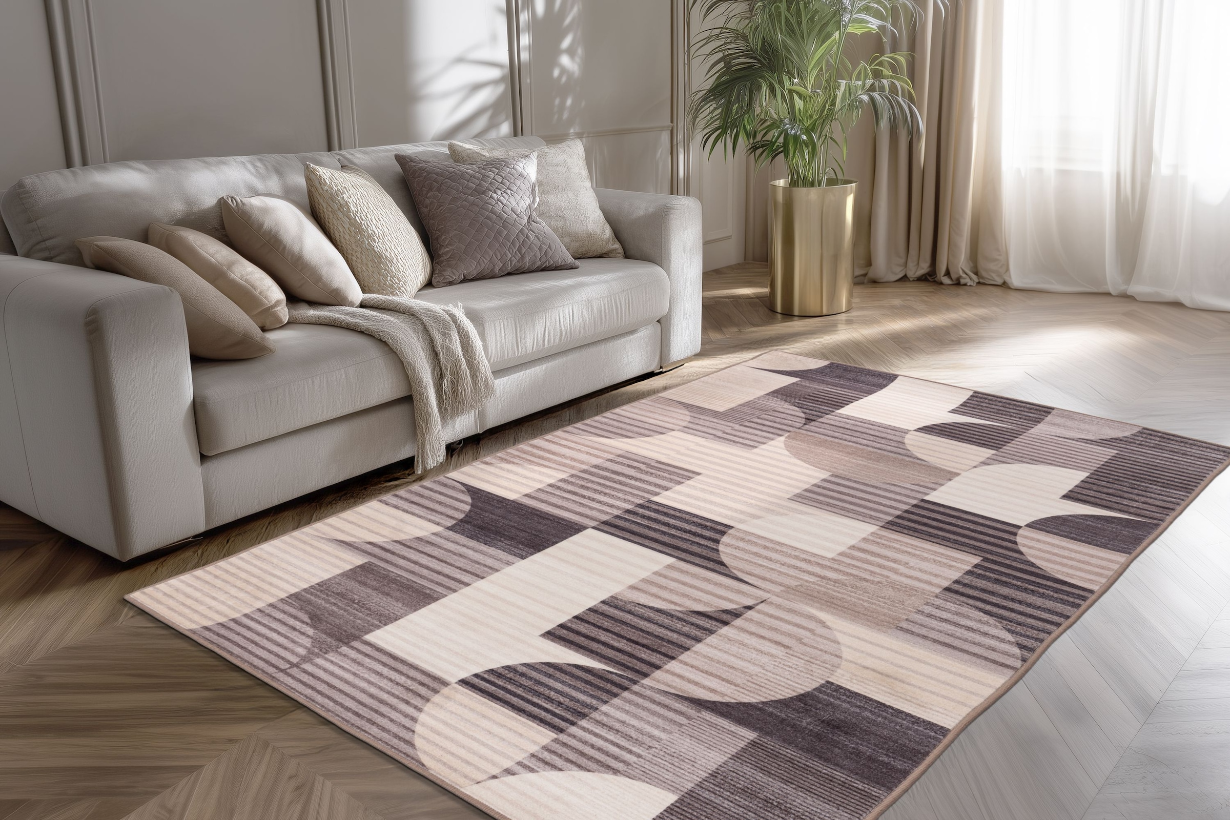 Kayoom Teppich »Bluster 425« rechteckig 7 mm Höhe Kurzflor, Wohnzimmer