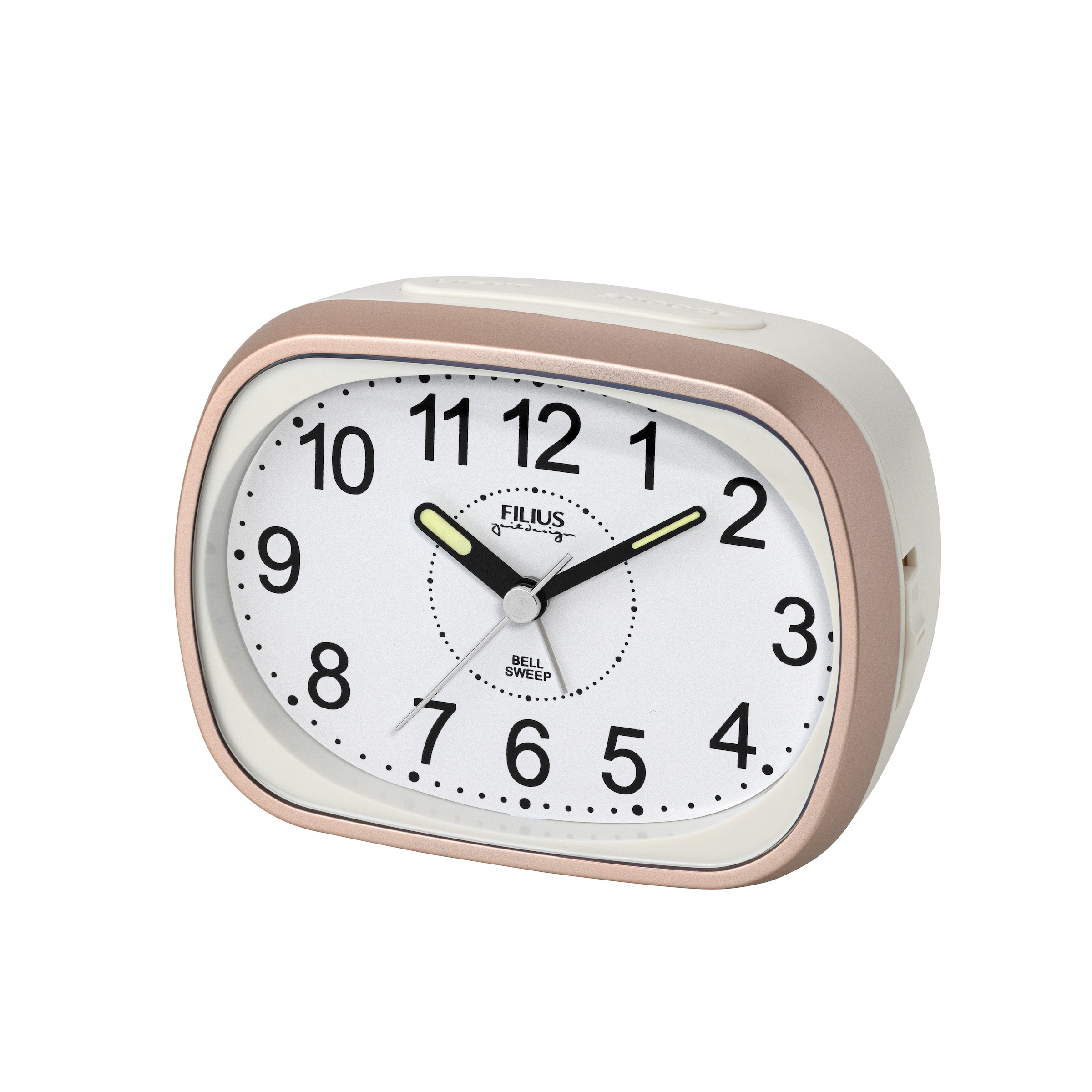 FILIUS zeitdesign Quarzwecker, Schlafzimmer, Leuchtzeiger, schleichende Sek günstig online kaufen