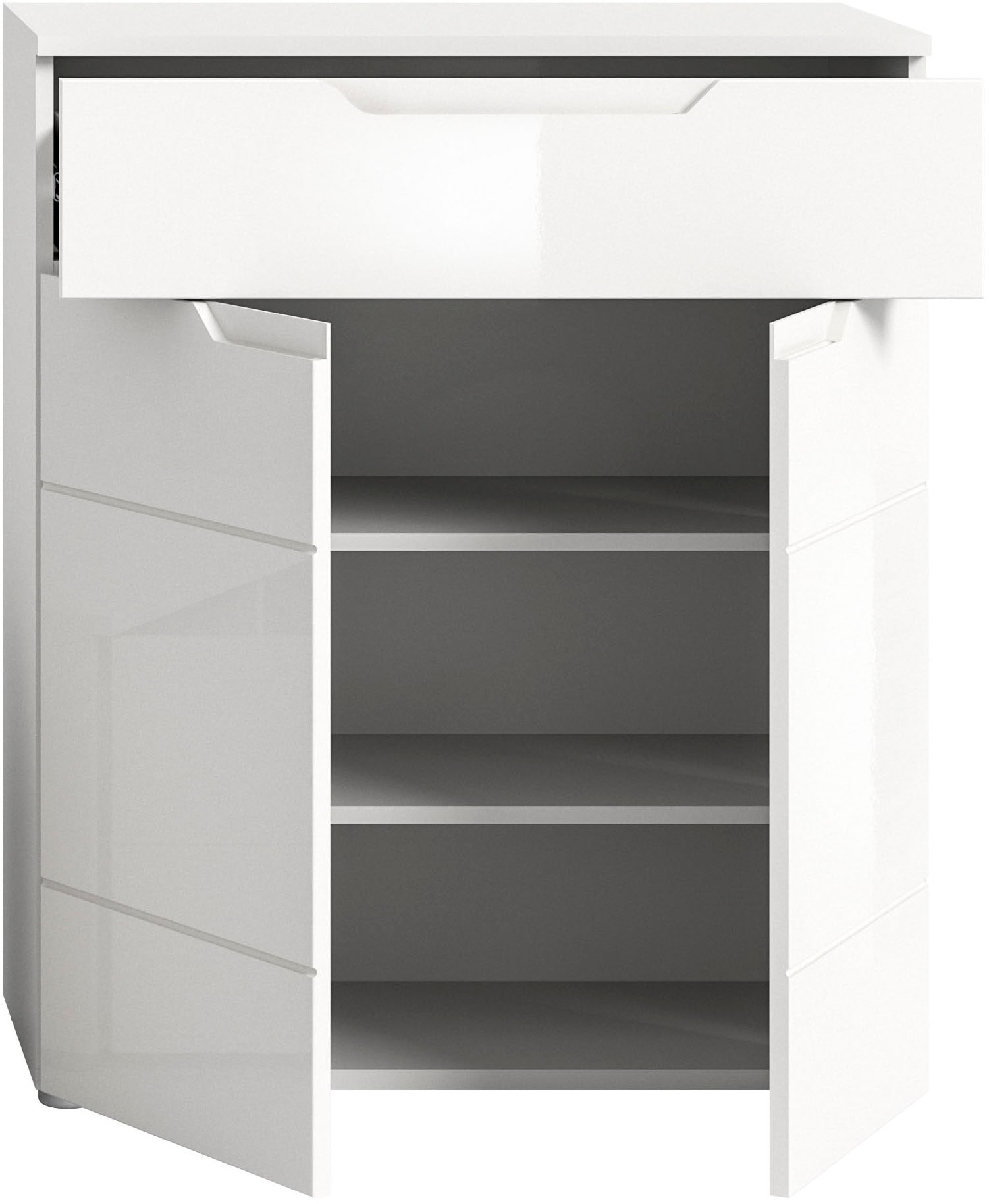 INOSIGN Schuhkommode »CAPRI, Höhe 97cm, 2 Türen, 1 Schubkasten, ink. eingefasster Griffmulde«, Schuhschrank, Kommode, Anrichte, Sideboard, Schrank, Dielenschrank