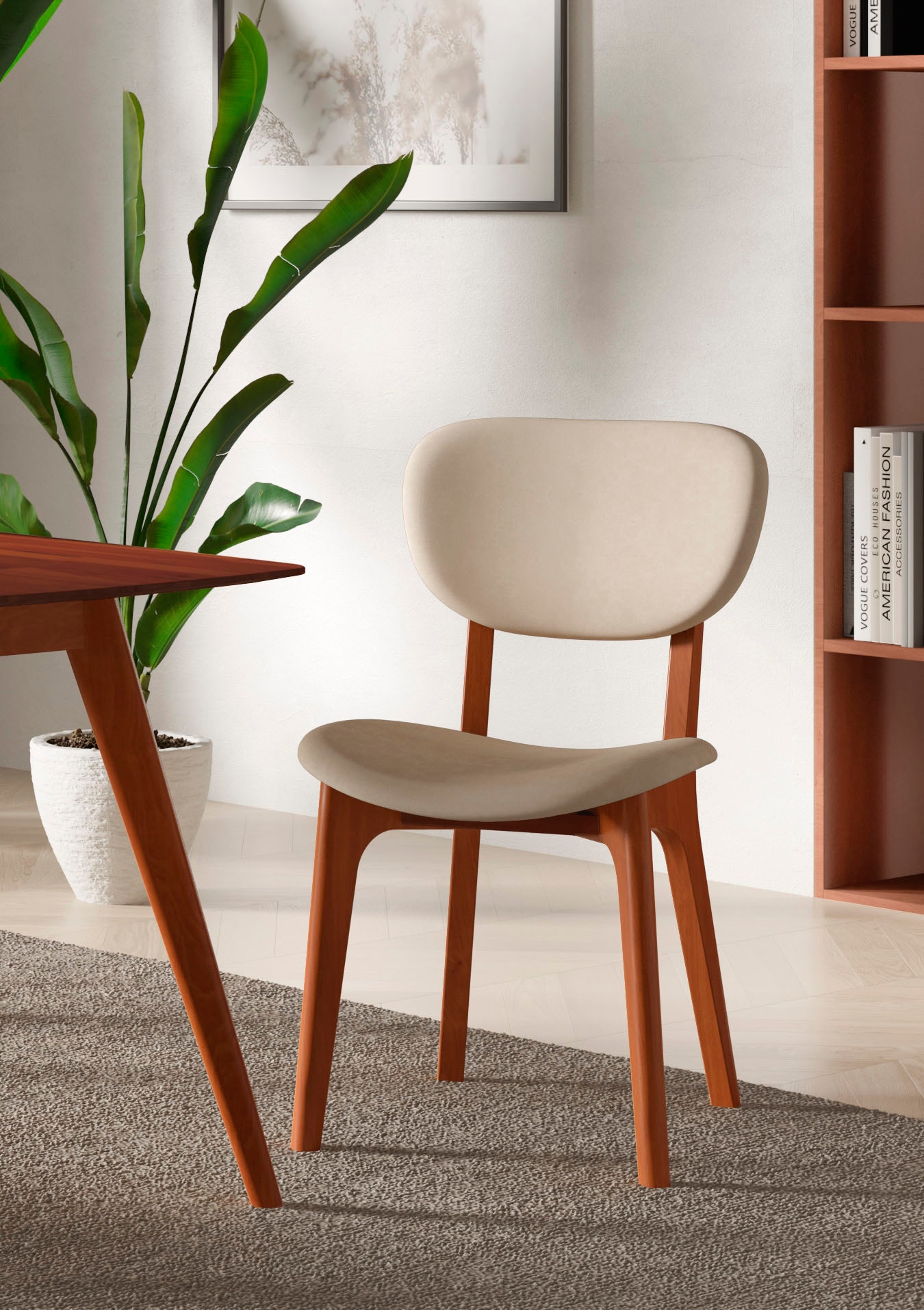 INOSIGN Stuhl »COZY Made in Italy«, (Set), 2 St., Microfaser, Gestell in Bu günstig online kaufen