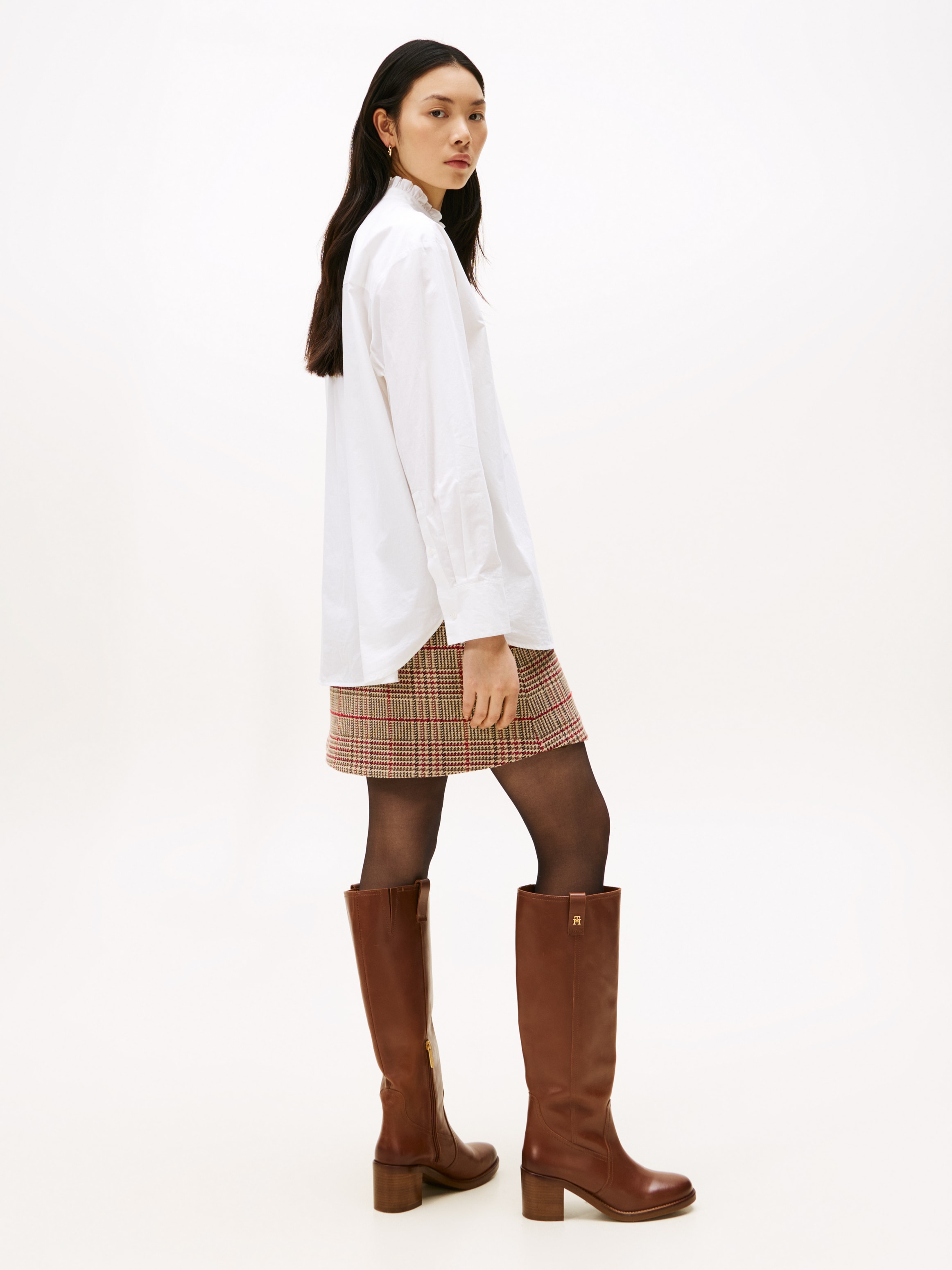 Tommy Hilfiger Rüschenbluse »POPLIN RUFFLE SHIRT« mit Rüschen Detail