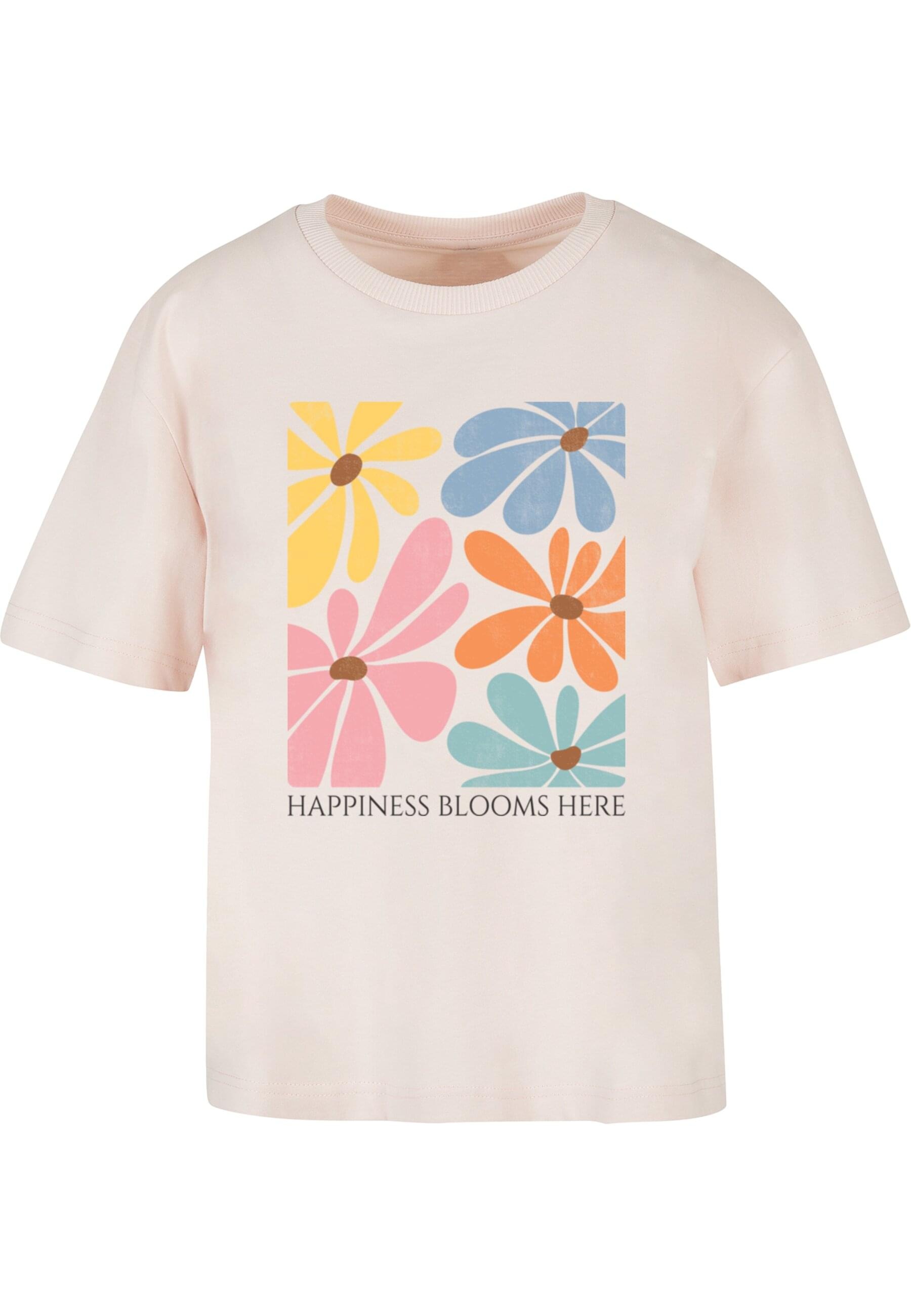 Merchcode T-Shirt »Merchcode Ladies Happiness Blooms Here Tee« 1 Stk. tlg.