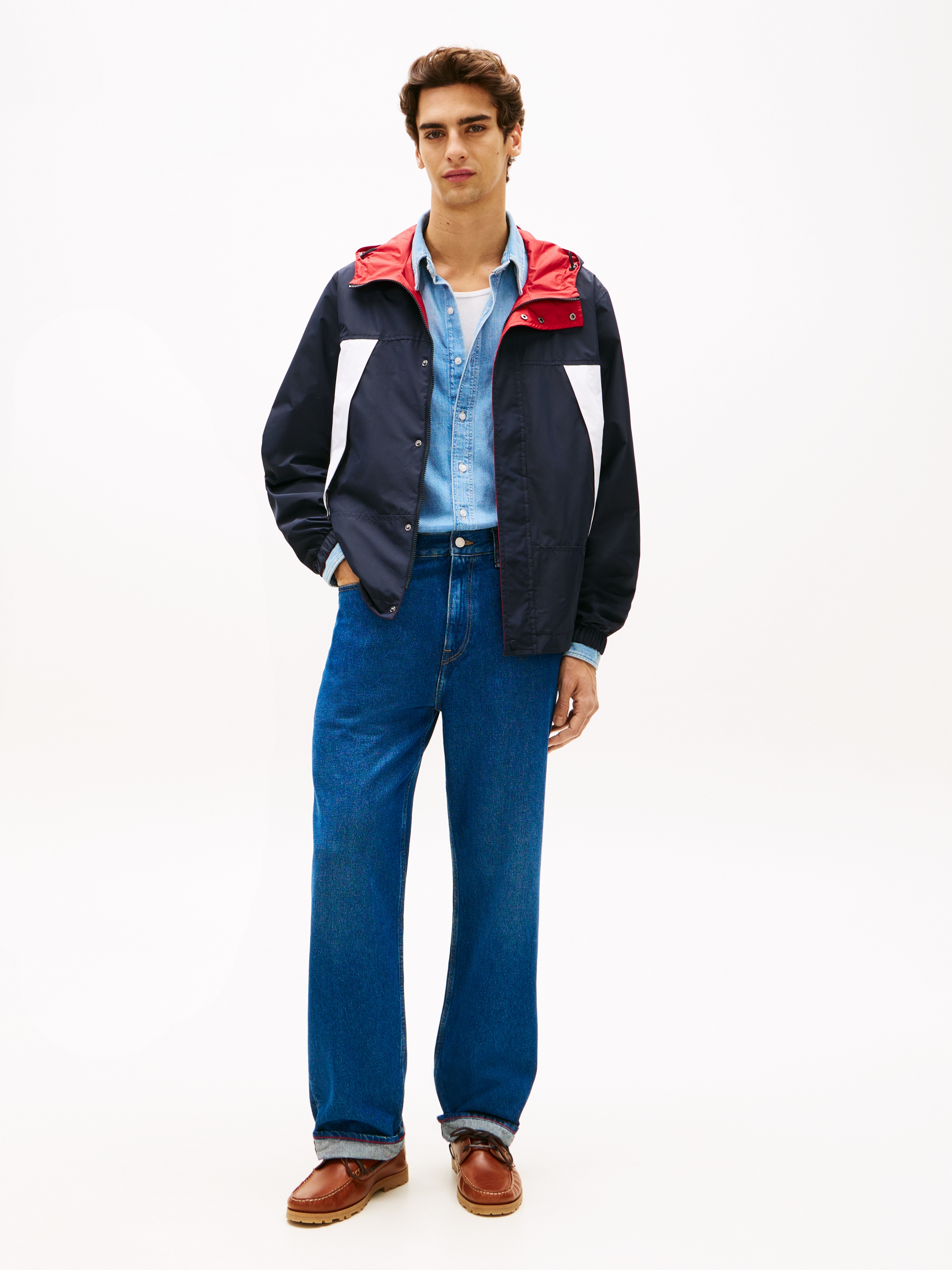 Tommy Hilfiger Wendejacke »REVERSIBLE COLOR BLOCK« mit Kapuze wasserfeste Regenjacke, Regular fit zum Wenden