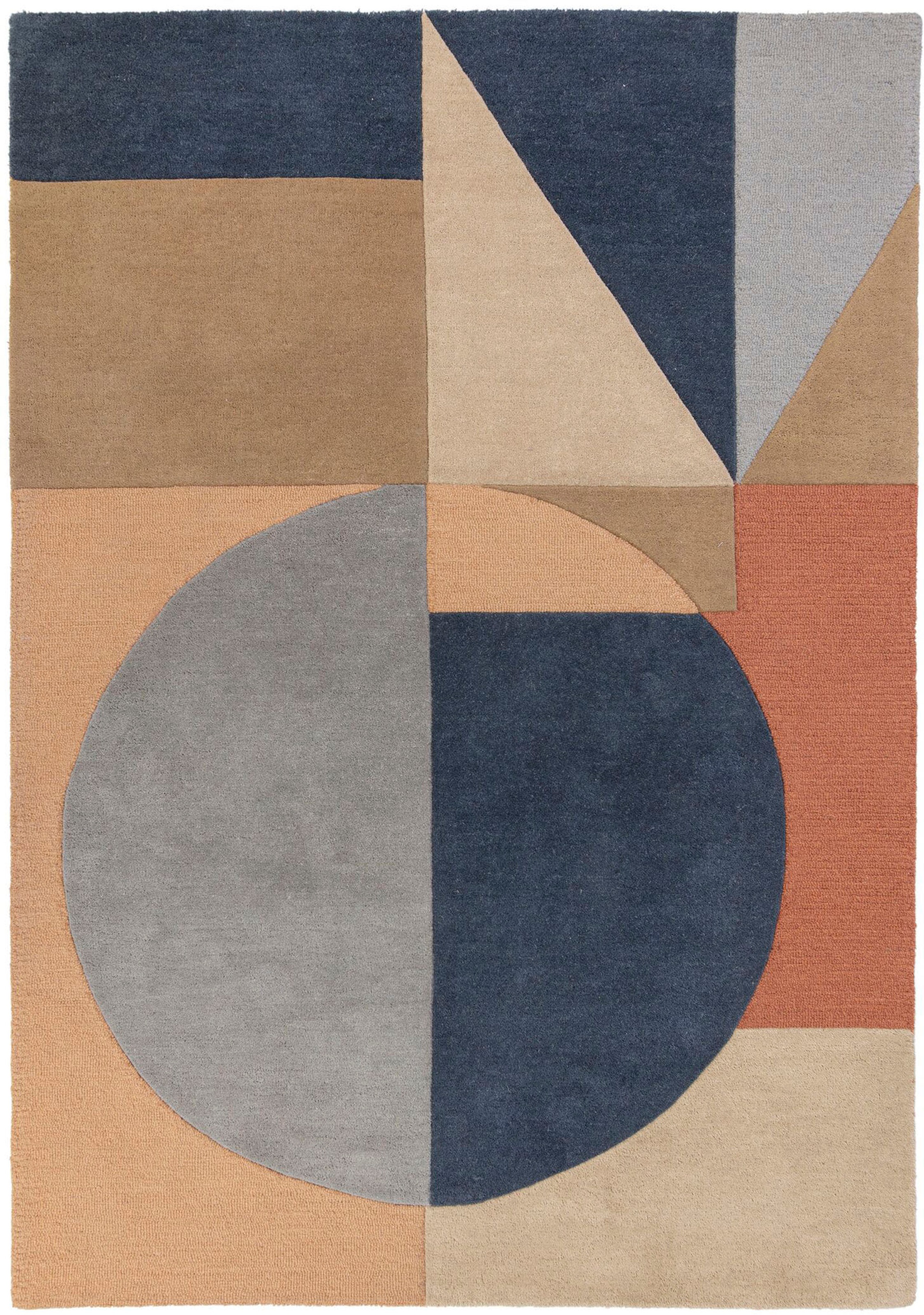 FLAIR RUGS Wollteppich »Esre, geometrisch und abstrakt«, rechteckig, 9 mm H günstig online kaufen