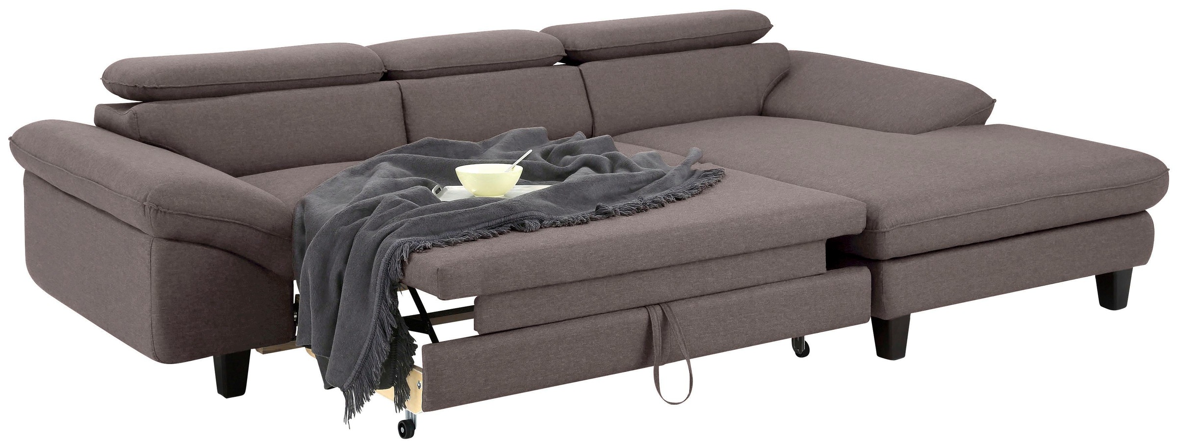 Home affaire Ecksofa »Pilot L-Form«, mit Kopfteilverstellung, wahlweise mit Bettfunktion & Bettkasten