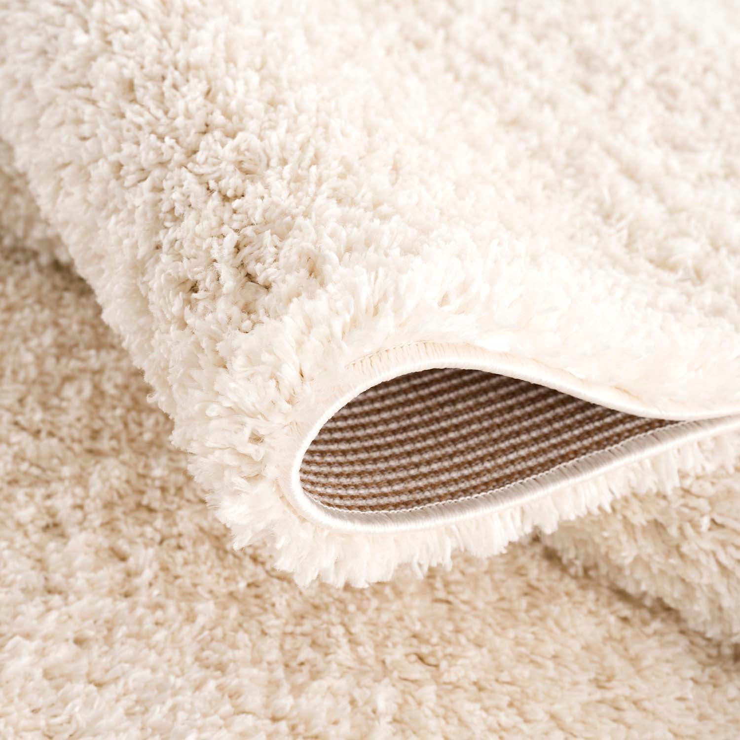 Carpet City Hochflor-Teppich »Pulpy 100«, rechteckig, 30 mm Höhe, Läufer, weich, mit Fransen, uni, viele Größen, Wohnzimmer, Schafzimmer