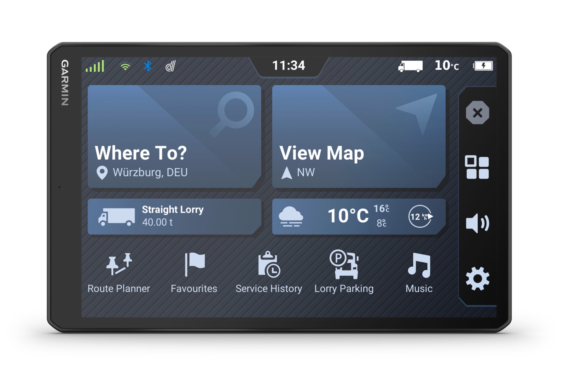 Garmin LKW-Navigationsgerät »dezl LGV1020«, (Europa (49 Länder) Karten-Updates)
