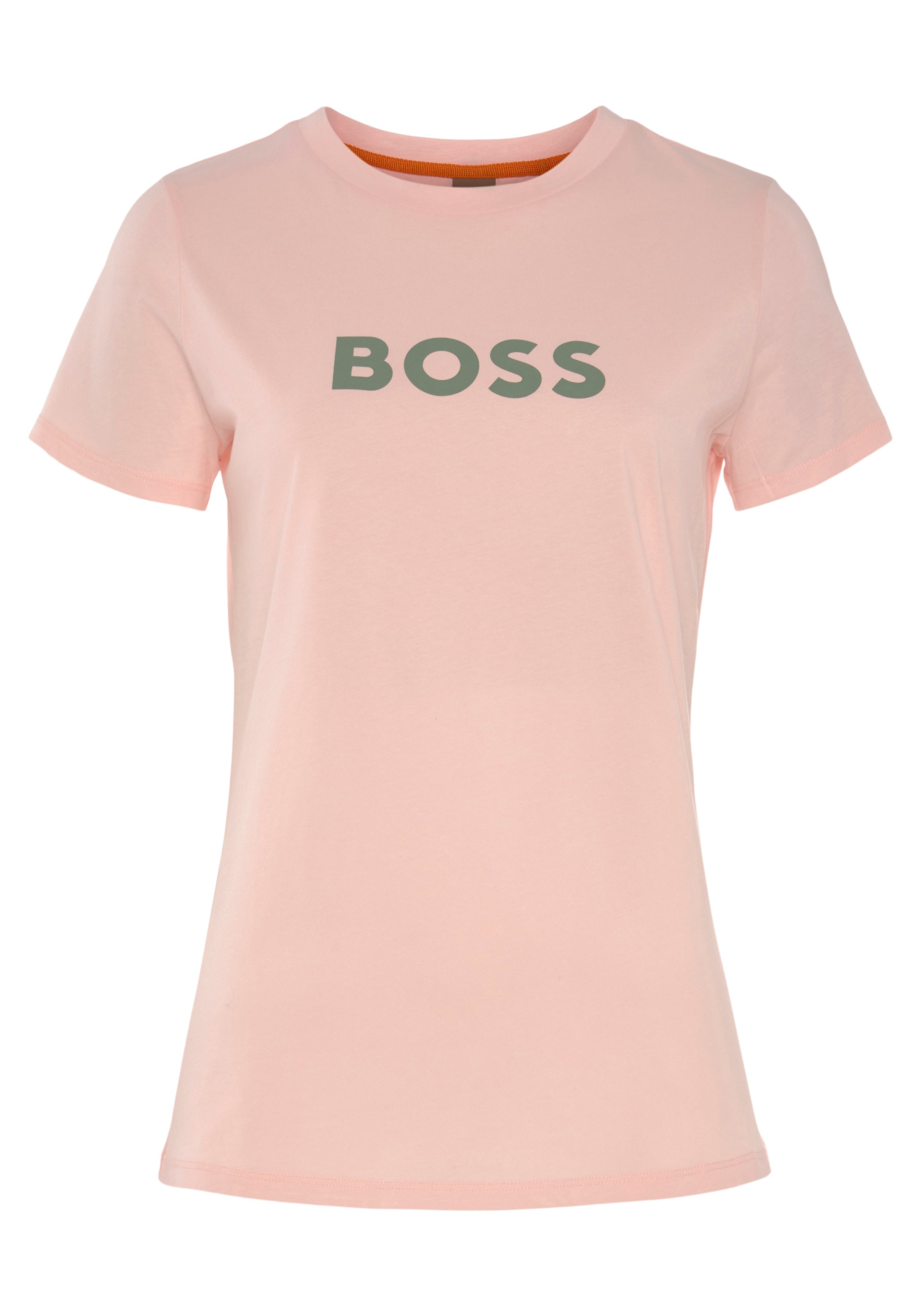 BOSS ORANGE T-Shirt »C_Elogo_5«, kaufen mit tlg.), auf der BOSS Logoschriftzug Brust (1