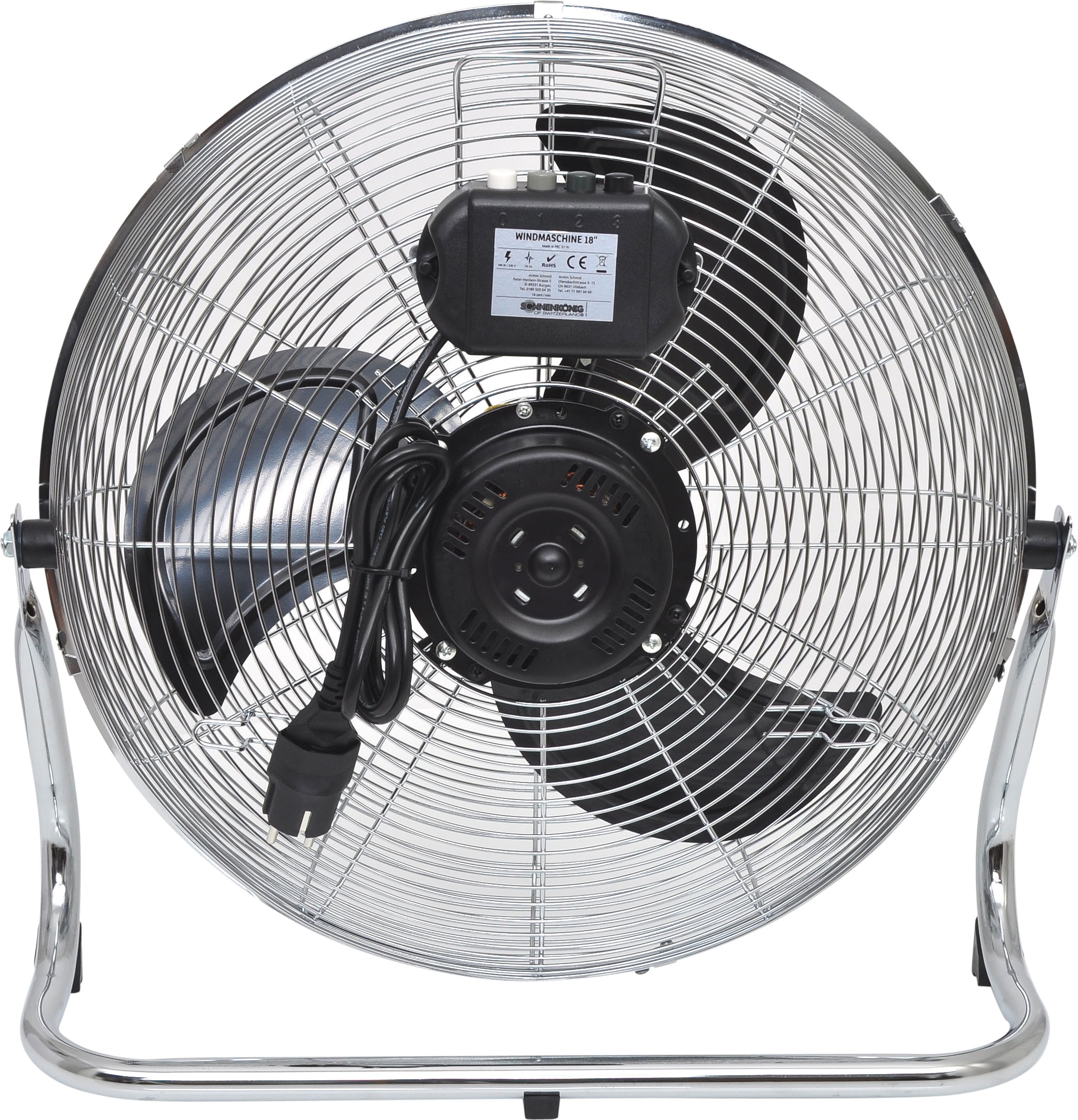 Sonnenkönig Bodenventilator »Windmaschine 14, Leistung 70W, Neigung einstellbar, robust,«, 3 Stufen, schwenkbar, effizient, einfache Handhabung