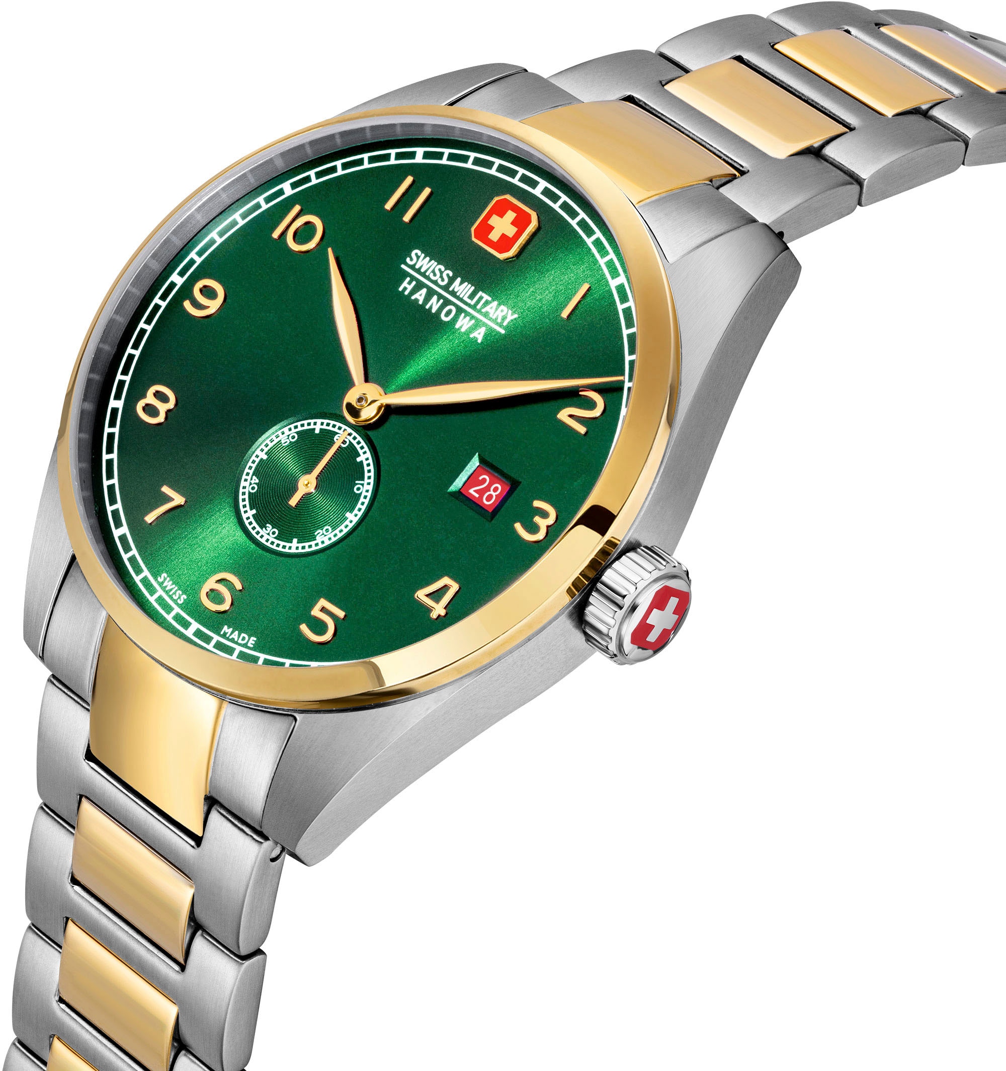 Swiss Military Hanowa Quarzuhr »LYNX, SMWGH0000760«, Armbanduhr, Herrenuhr, Datum, Saphirglas, Swiss Made