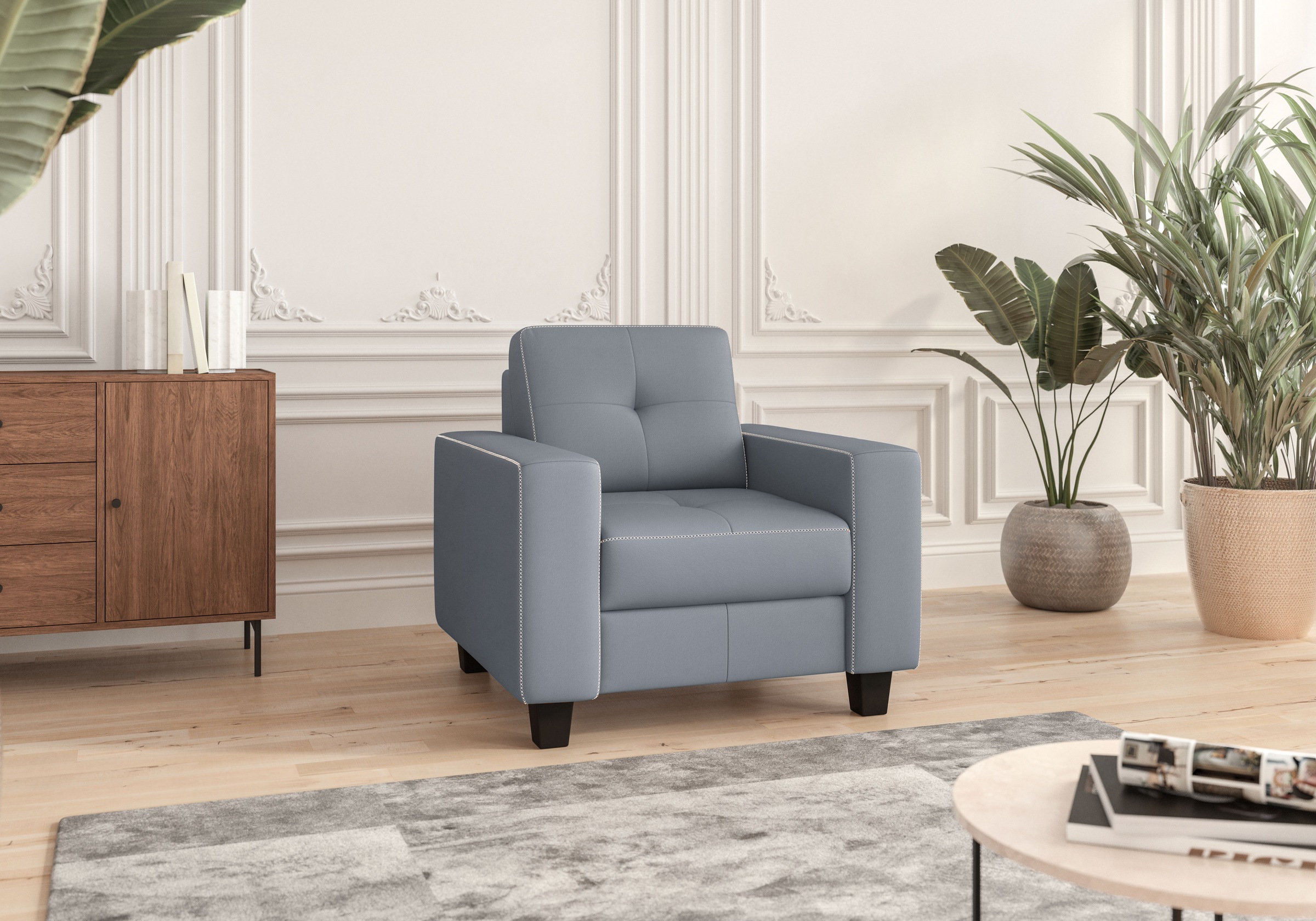 PLACES OF STYLE Sessel »Varese« Kreuznaht in beige günstig online kaufen