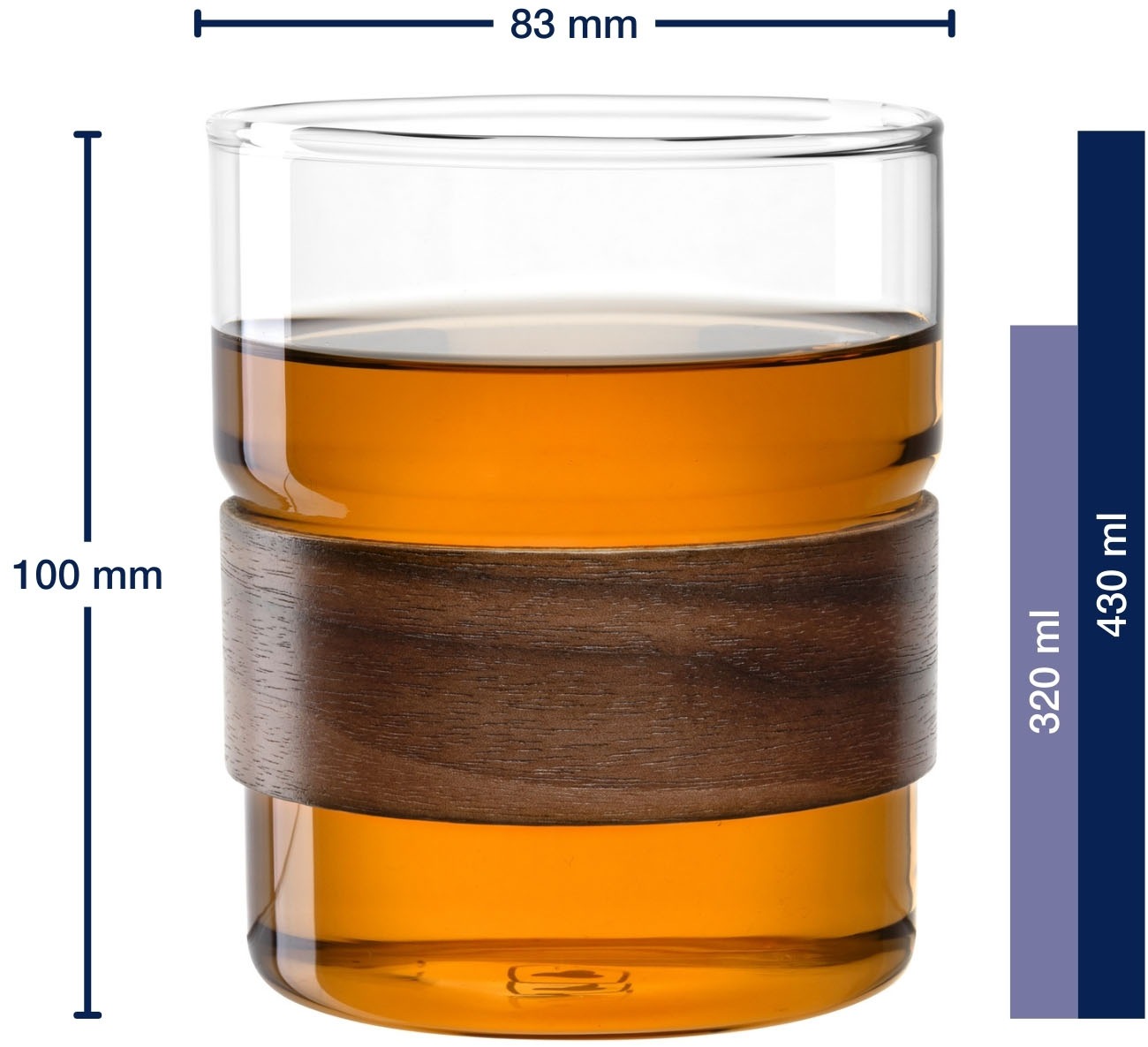LEONARDO Becher »NOVO LEGNO, 2er Set«, (Set, 2 tlg.), Becher mit Holzspange