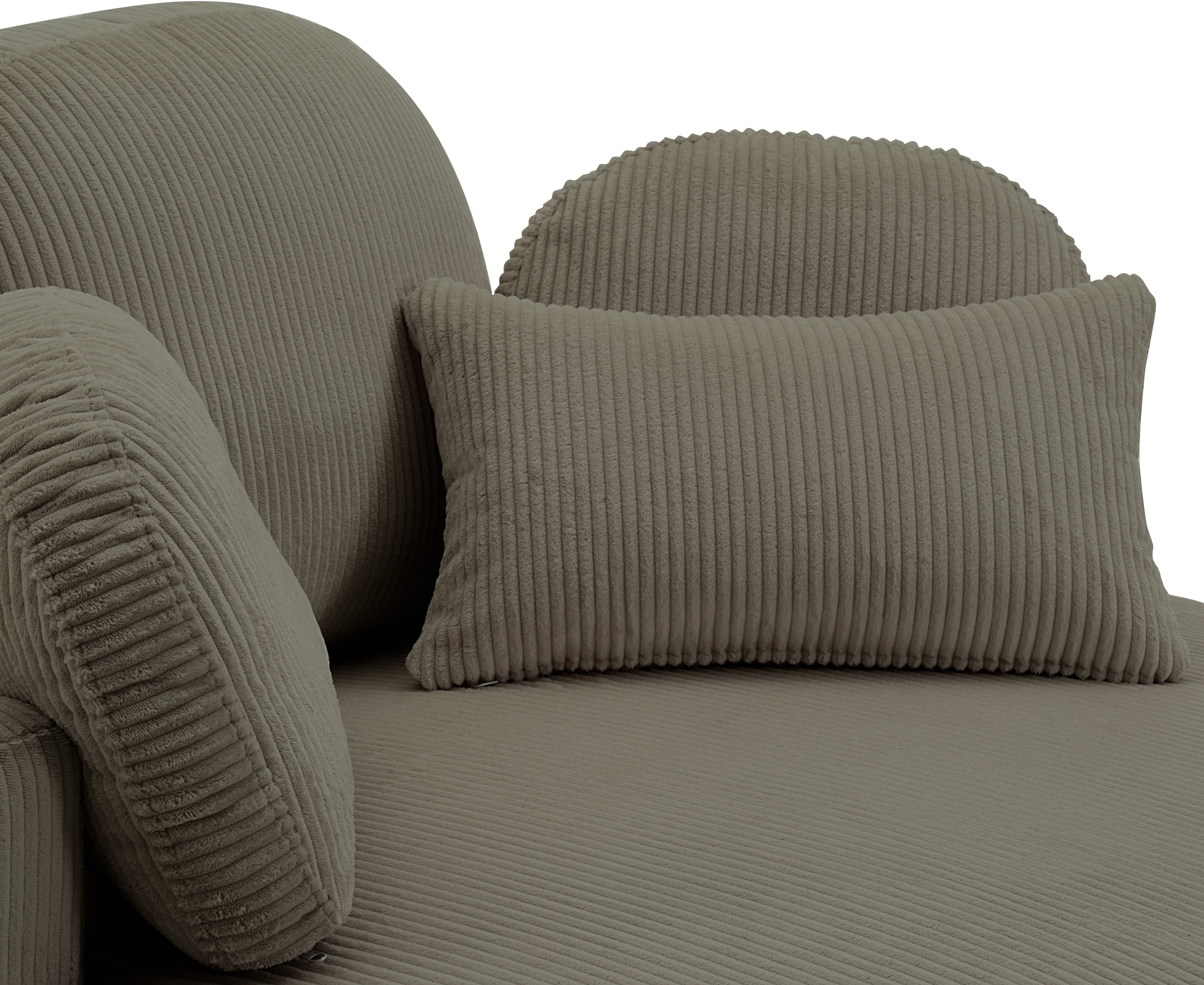 OTTO home Loveseat »Riko Sessel, B: 110 cm, Sitzhöhe: 44 cm« XXL- Sessel, mit Stauraumhocker, Rückenstütze & 4 Zierkissen