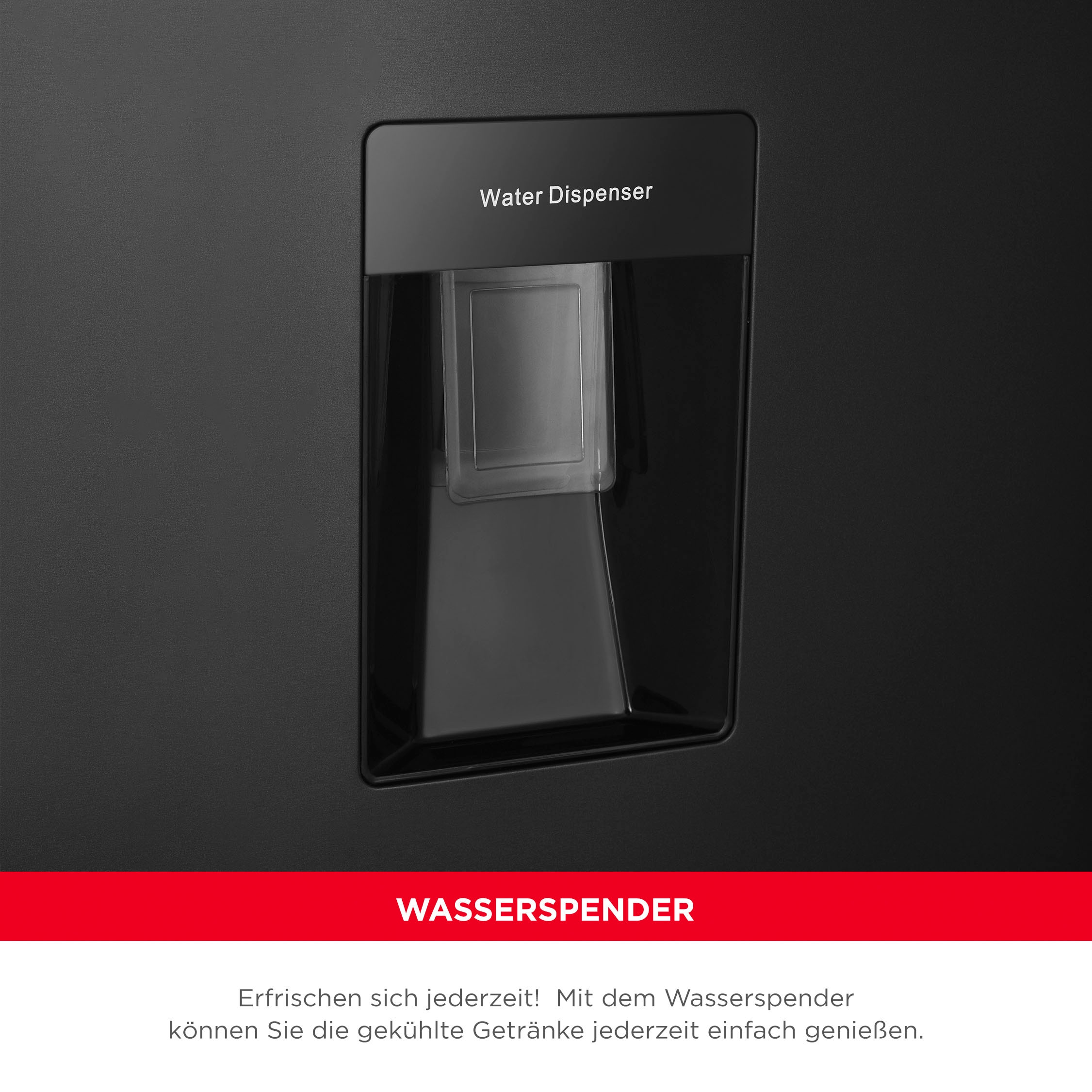 181 Wasserspender, 54 online kaufen cm HKGK17955CNFWDBI, hoch, cm NoFrost, Türalarm breit, Hanseatic »HKGK17955CNFWD«, Kühl-/Gefrierkombination