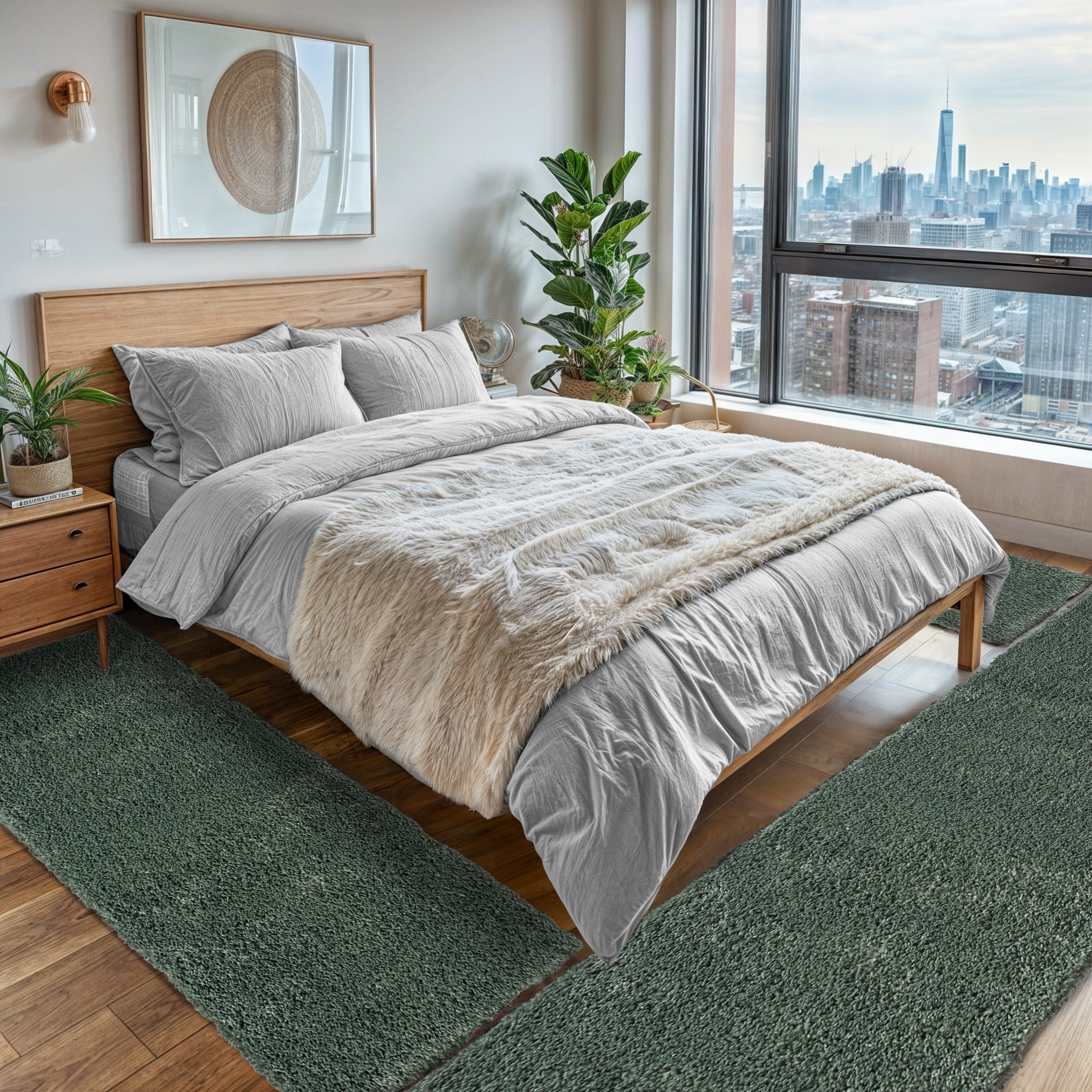 my home Hochflor-Teppich »Banji«, rechteckig, 37 mm Höhe, Uni Farben, weich günstig online kaufen