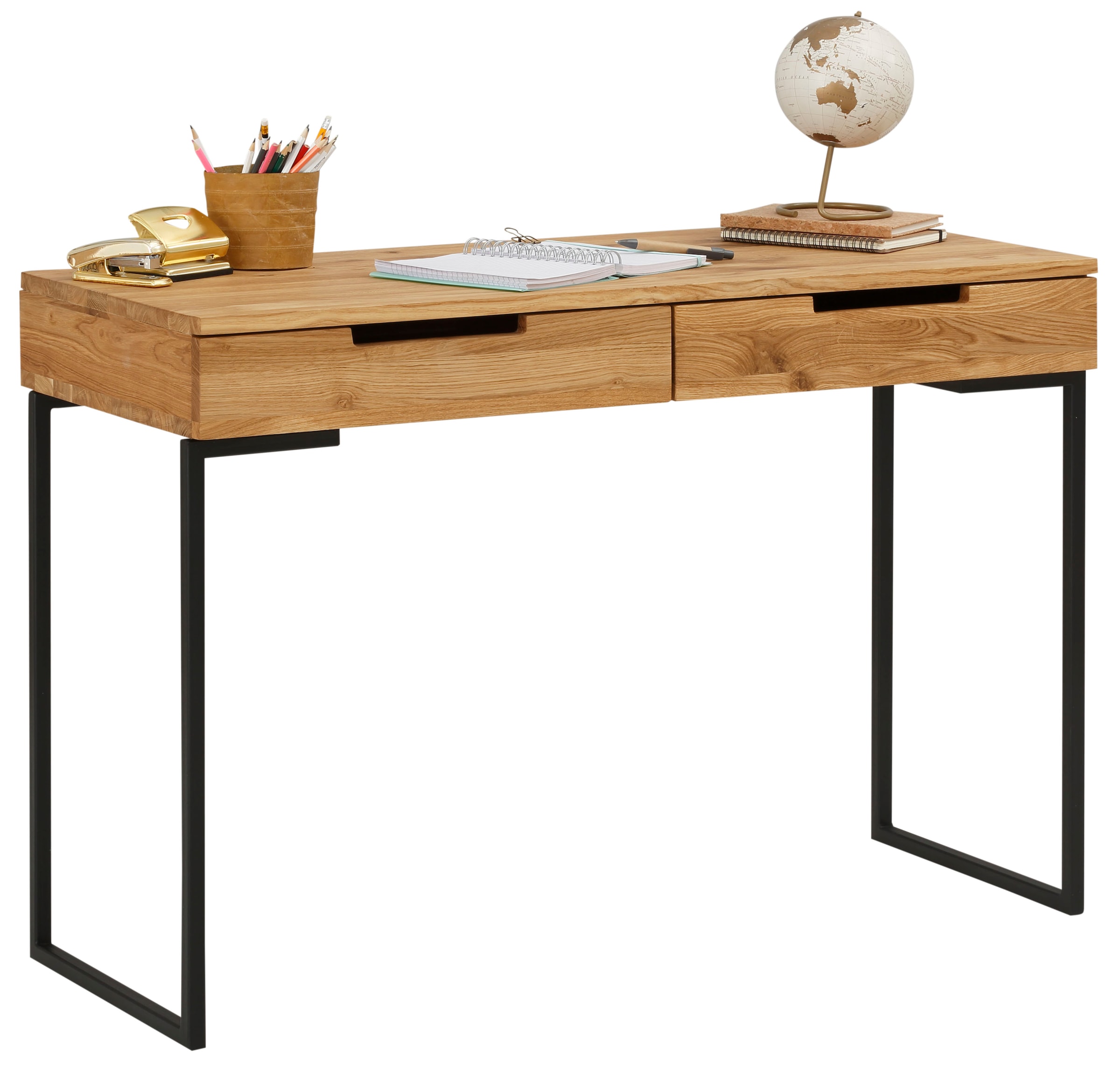 Home affaire Schreibtisch Maße (B/T/H): 110/45/76 cm, Laptoptisch, Eichenho günstig online kaufen