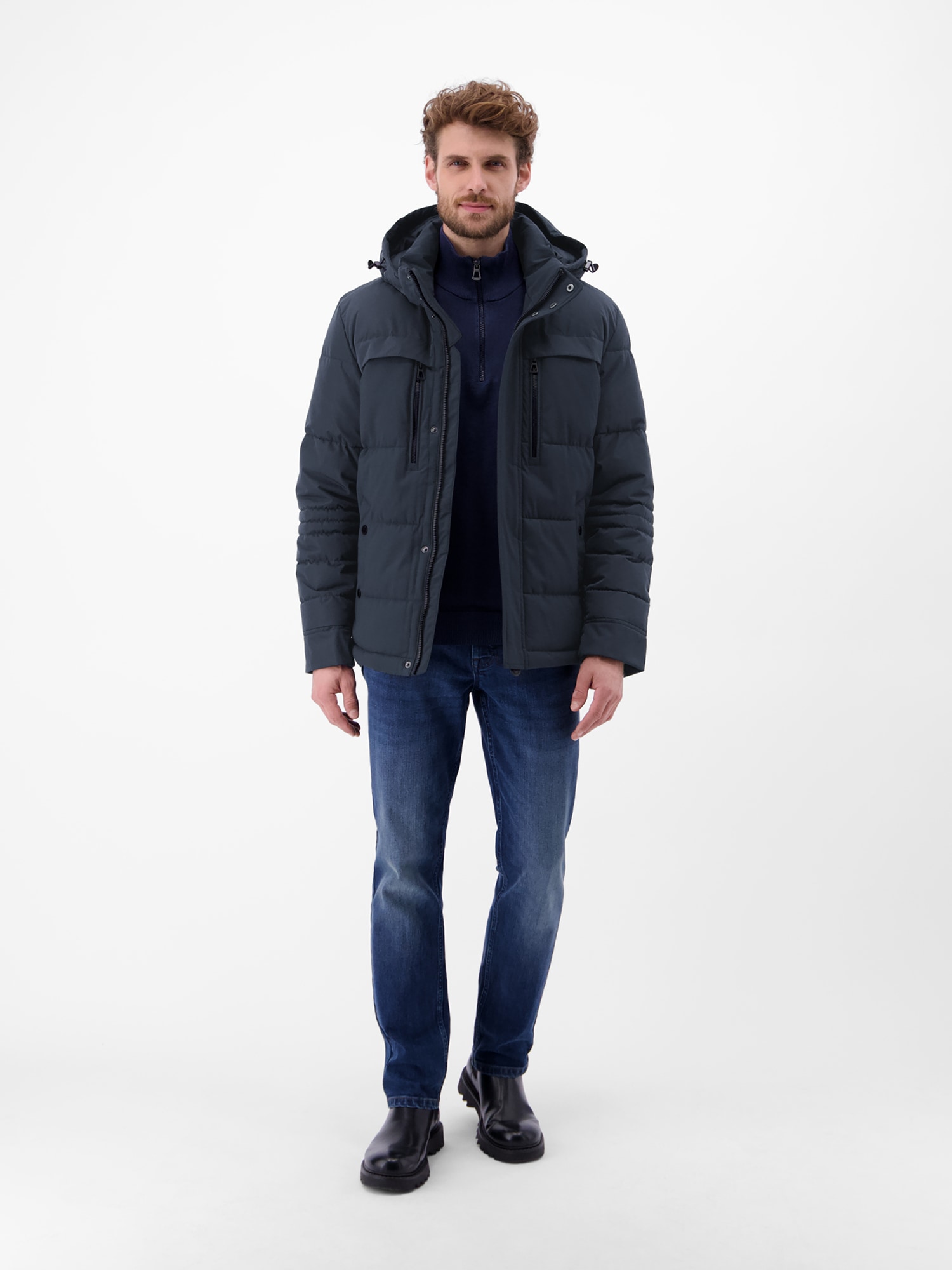 LERROS Winterjacke »LERROS Funktionale Winterjacke für Herren« mit Kapuze Wind_Atmung