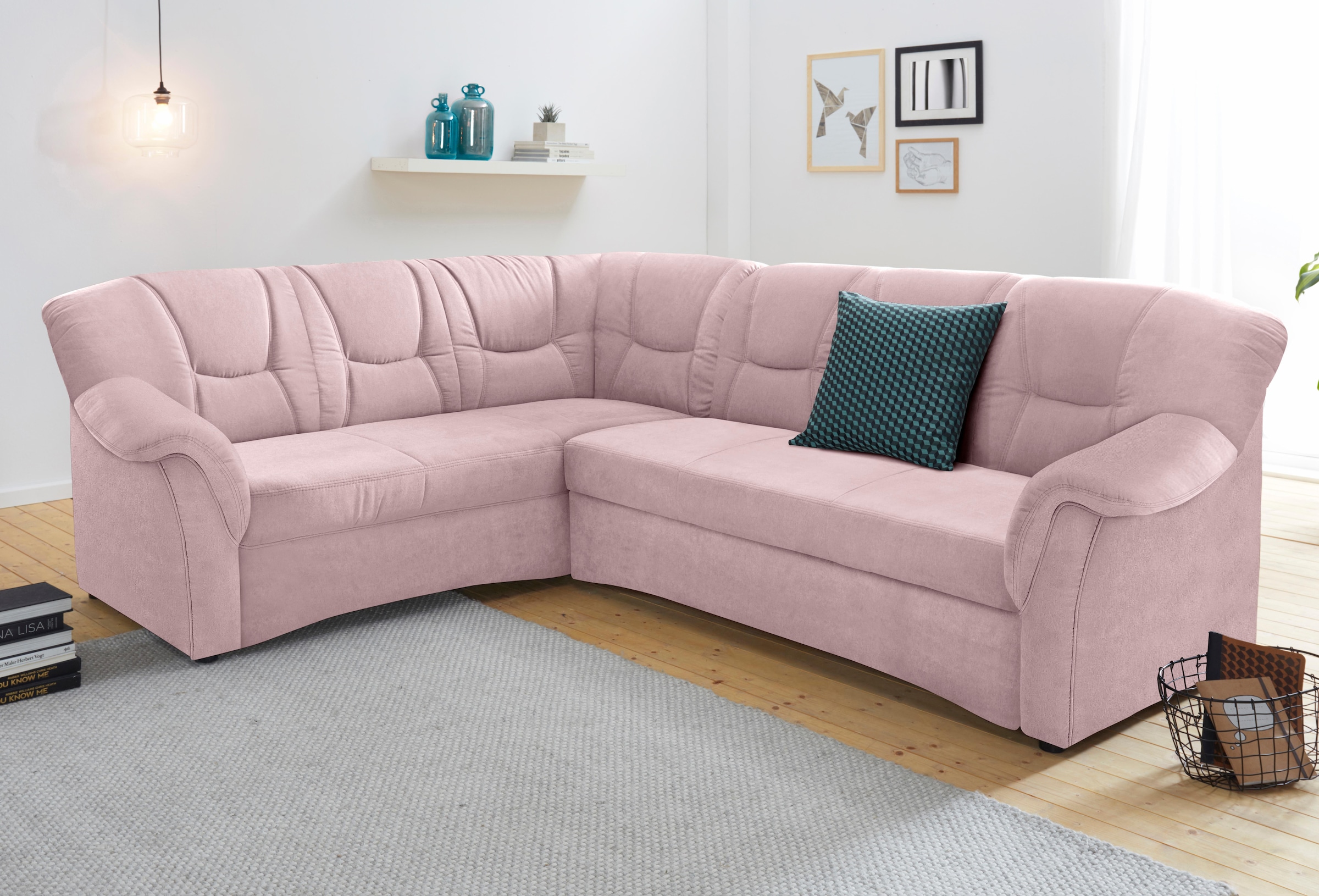 DOMO collection Ecksofa »Sarafina zeitlos und komfortabel, optional mit Fed günstig online kaufen
