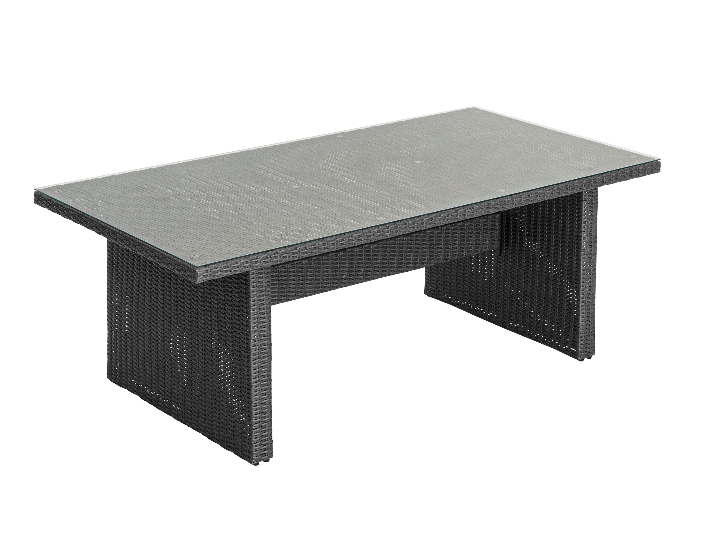 KONIFERA Garten-Essgruppe »»New Paris««, (Set, 25 tlg., 8 Sessel, Rückenlehne verstellbar, Tisch 100x200x75 cm, inkl. Auflagen), Aluminium/Polyrattan
