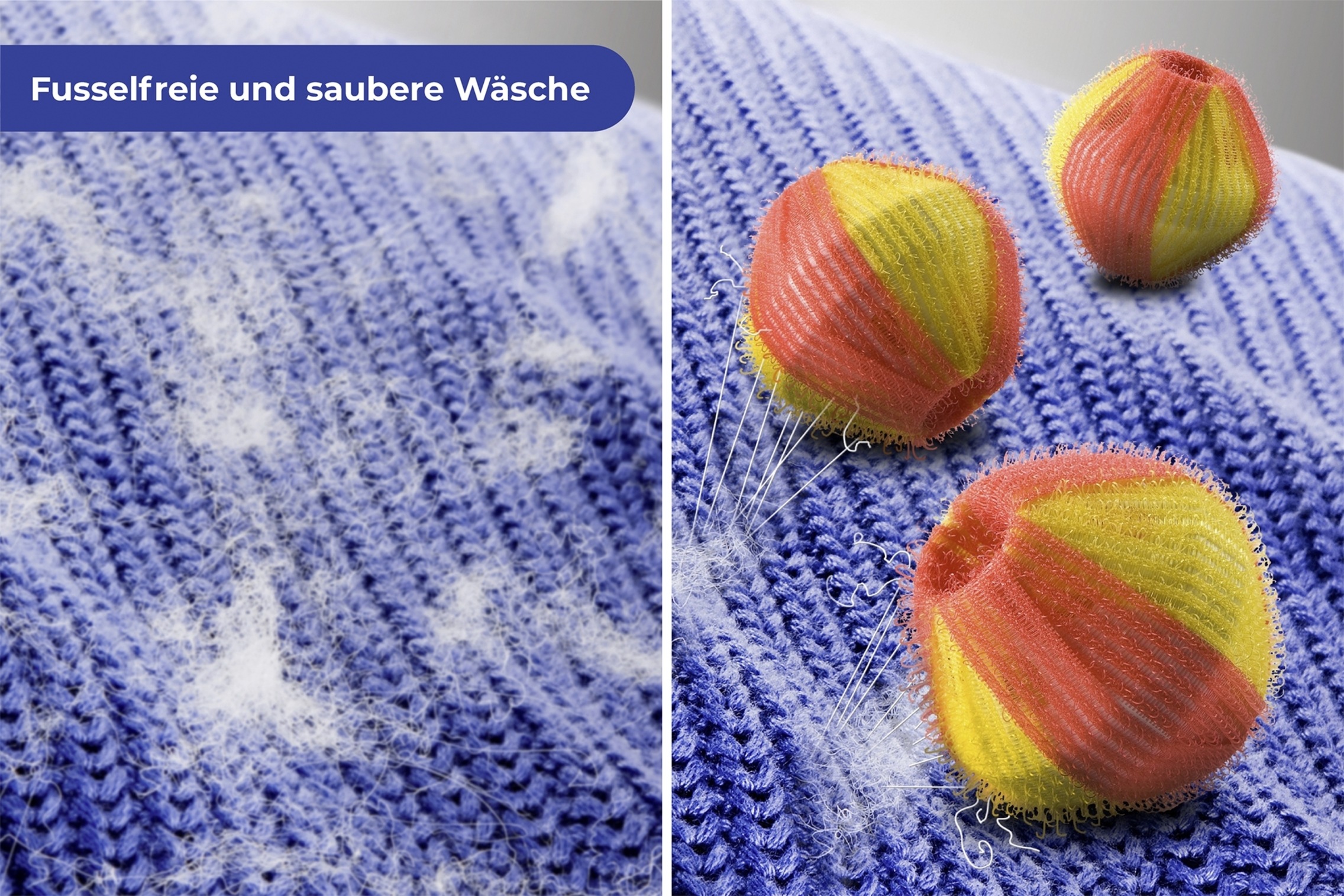 Maximex Wäschekugel »Modell Flusenschreck Jumbo«, (Set, 6 St.), extra-große Wäschebälle für die Waschmascchine, sammeln Flusen & Haare