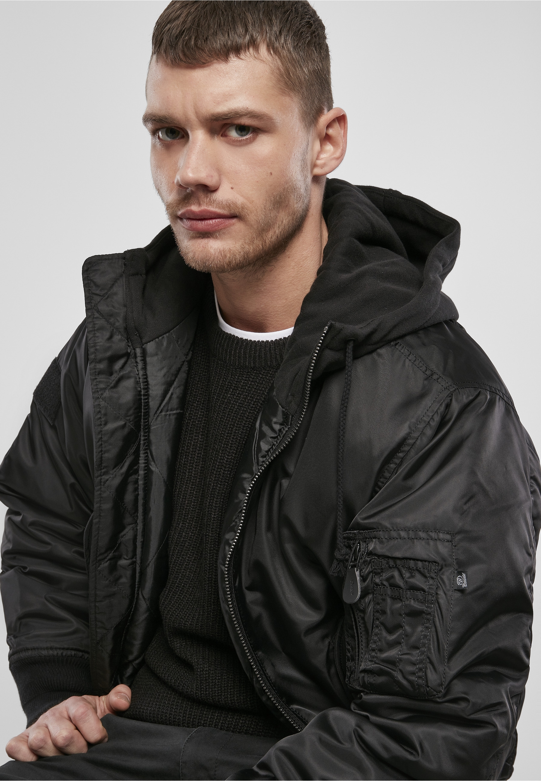 Brandit Anorak »Brandit Herren Hooded MA1 Bomber Jacket« 1 Stk. tlg. mit Kapuze