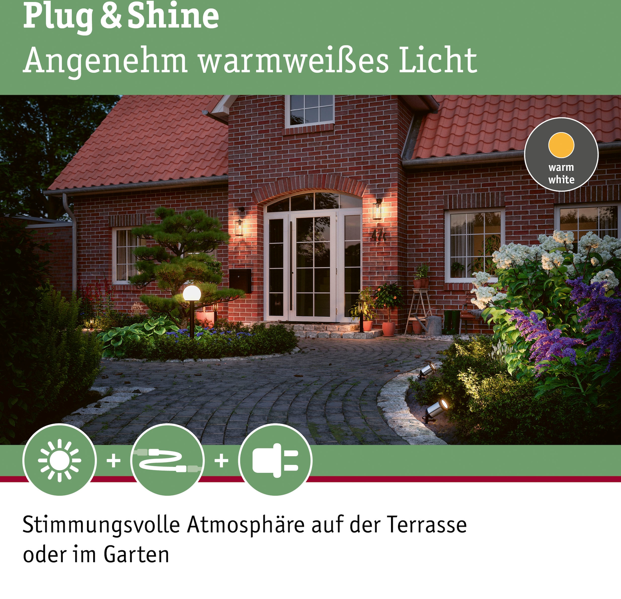 Paulmann LED Gartenstrahler »Plug & Anthrazit bestellen flammig-flammig, LED-Modul, Shine«, auf 24V IP65 1 3000K Rechnung