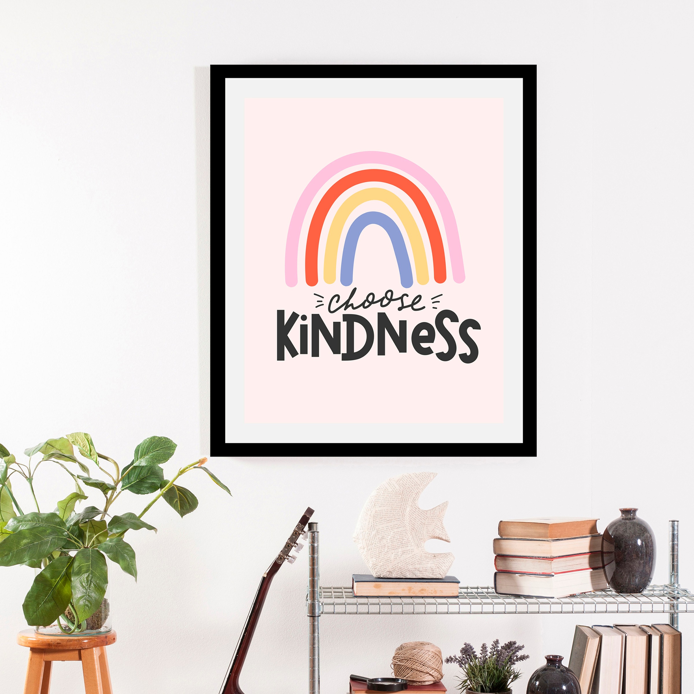queence Bild »Choose Kindness«, Schriftzüge-Regenbogen-Motivationsbilder-Ku günstig online kaufen