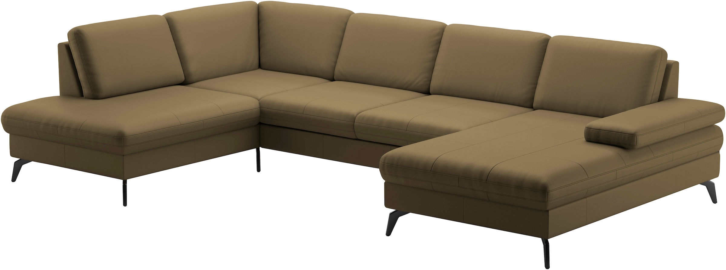 sit&more Wohnlandschaft »Morris U-Form, inkl. Sitztiefenverstellung«, wahlweise mit Armteilverstellung, Bettfunktion & Bettkasten