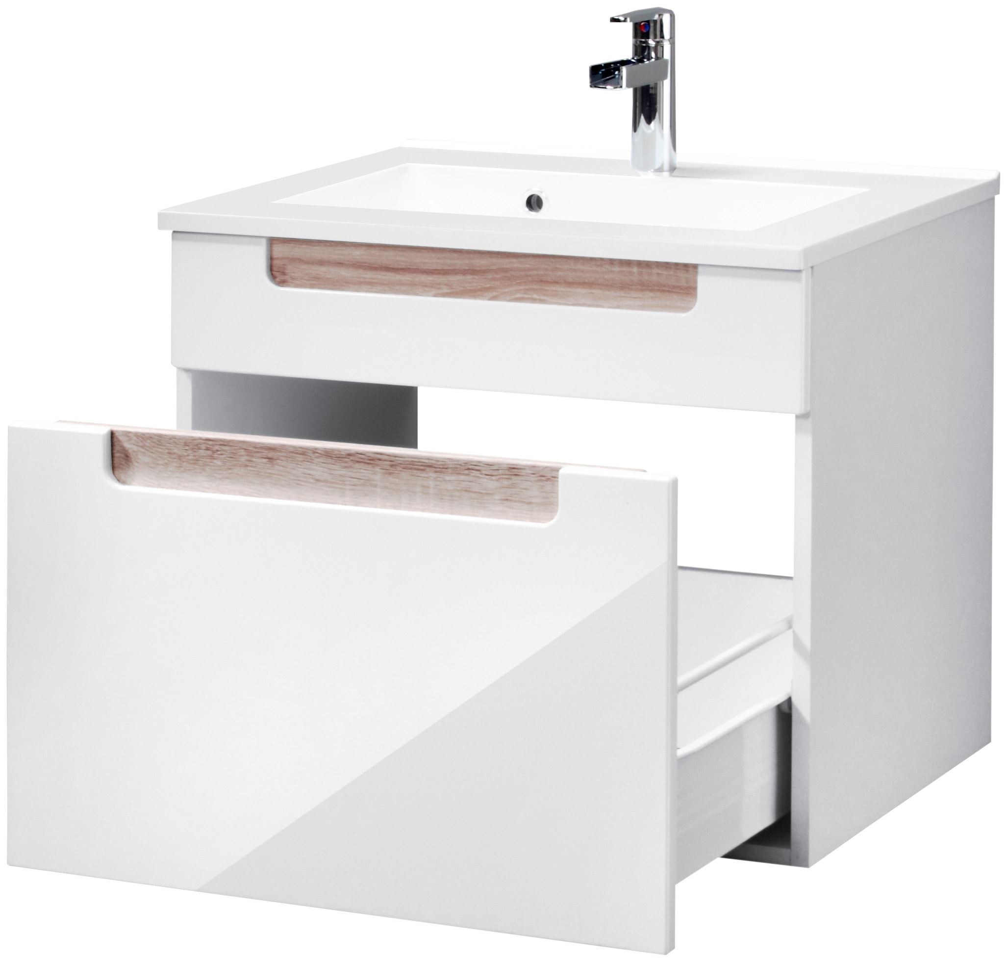 welltime Badmöbel-Set »Siena«, (2 St.), Spiegelschrank inklusive LED-Beleuchtung, Breite 60 cm