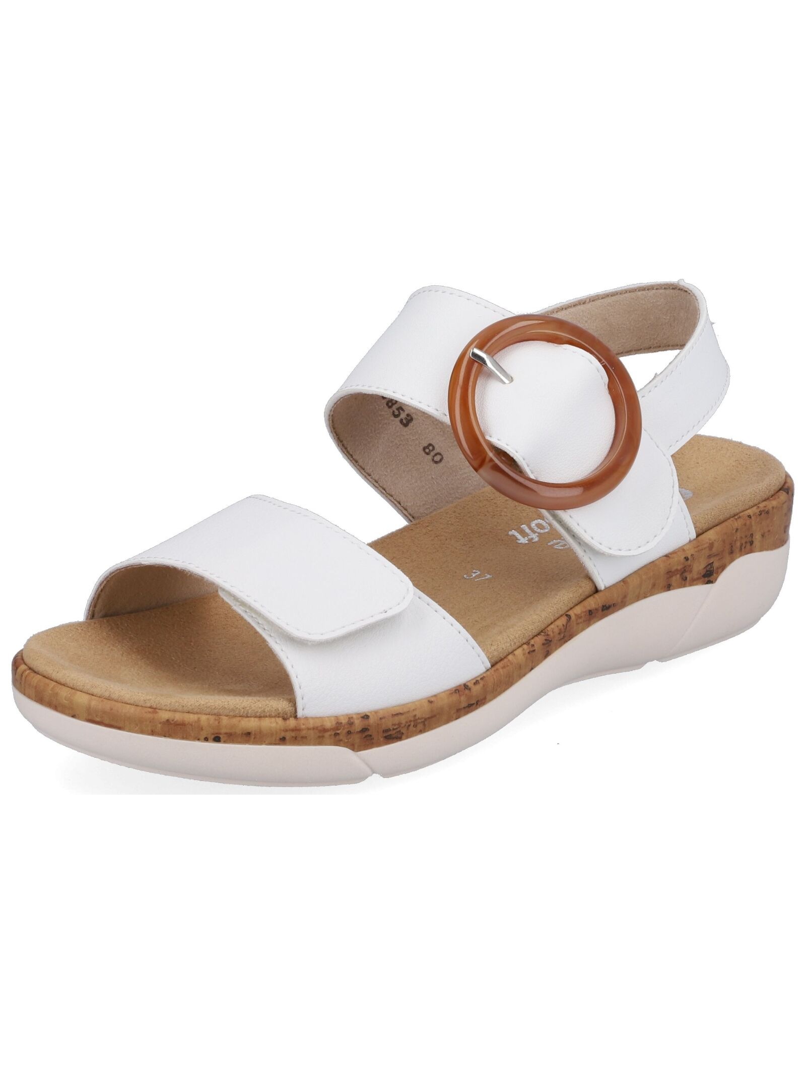 REMONTE Riemchensandale »Sandalen Leder/Synthetik« Weiß 40 40 Verschluss: Klettverschluss