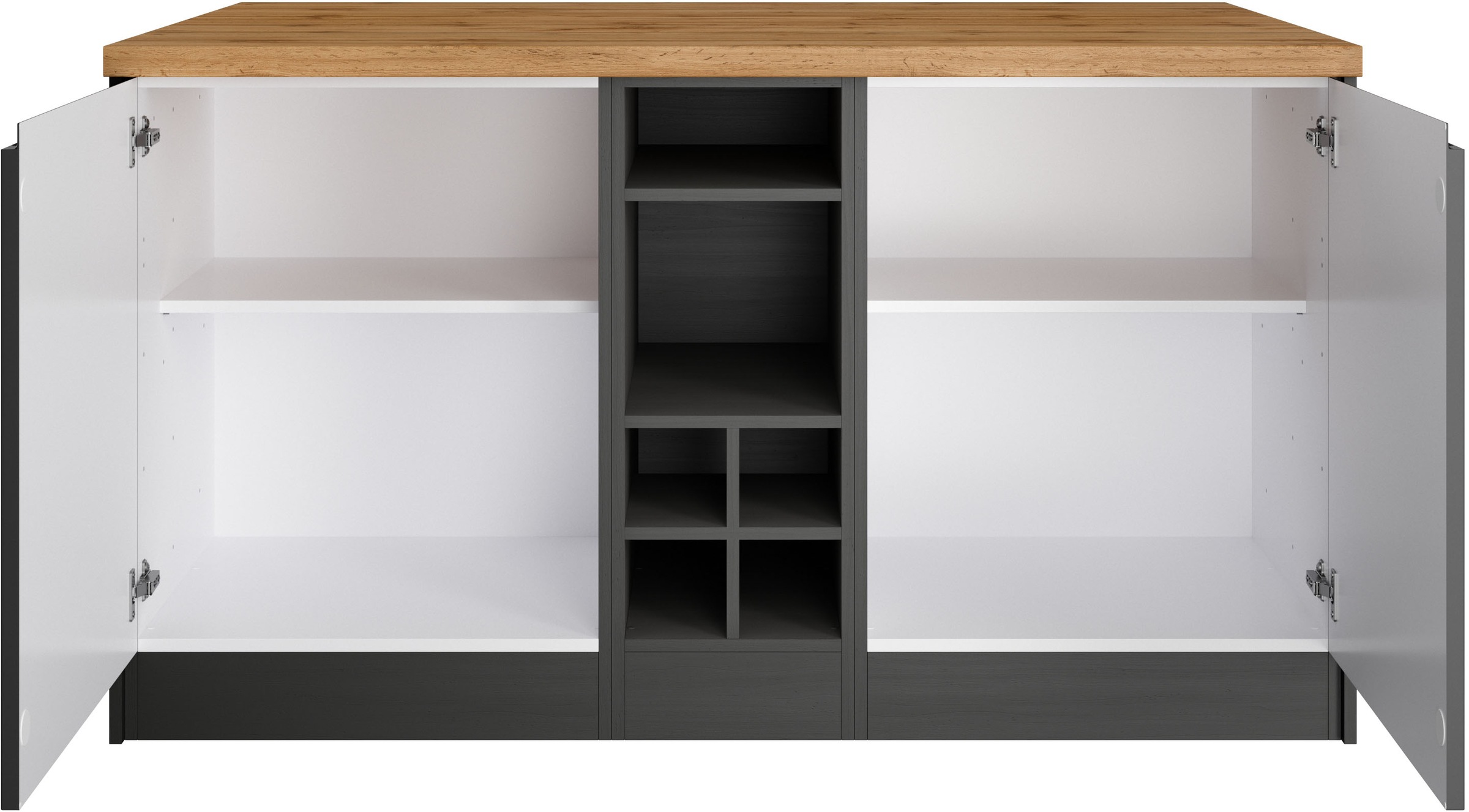 KOCHSTATION Kücheninsel »KS-Bruneck, Breite 153 cm«, MDF-Fronten, Arbeitsplatte 38mm stark