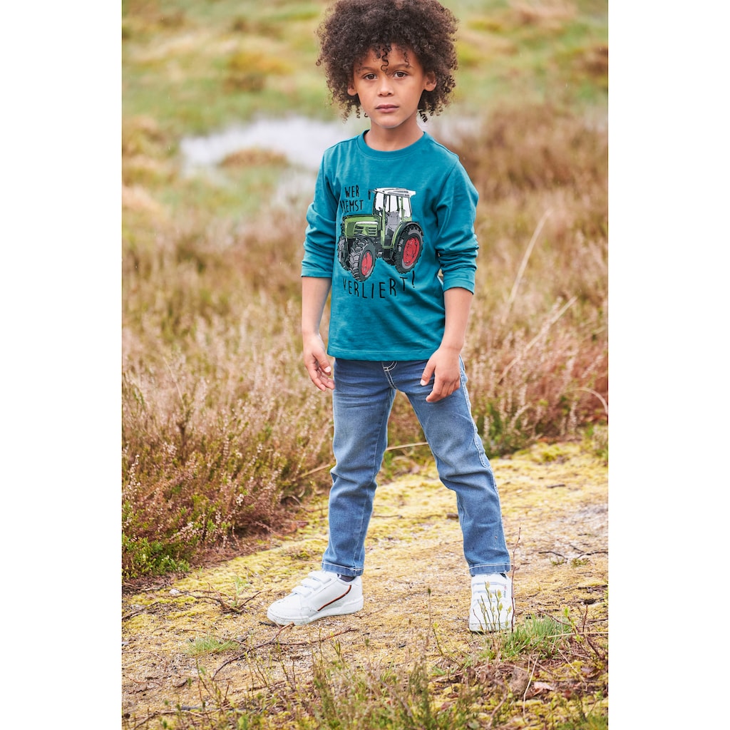 KIDSWORLD Langarmshirt »Traktoren«, (Packung, 2 tlg.), mit 1x Fotodruck