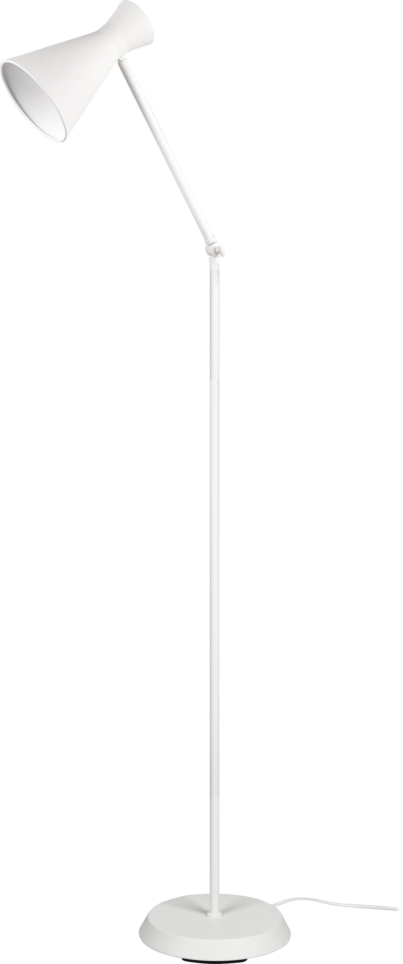 REALITY Leuchten Stehlampe »Enzo«, 1 flammig, Leuchtmittel E27 | ohne Leuchtmittel, Stehleuchte mit Fußschalter, exkl. 1xE27 max 10W, Arm verstellbar