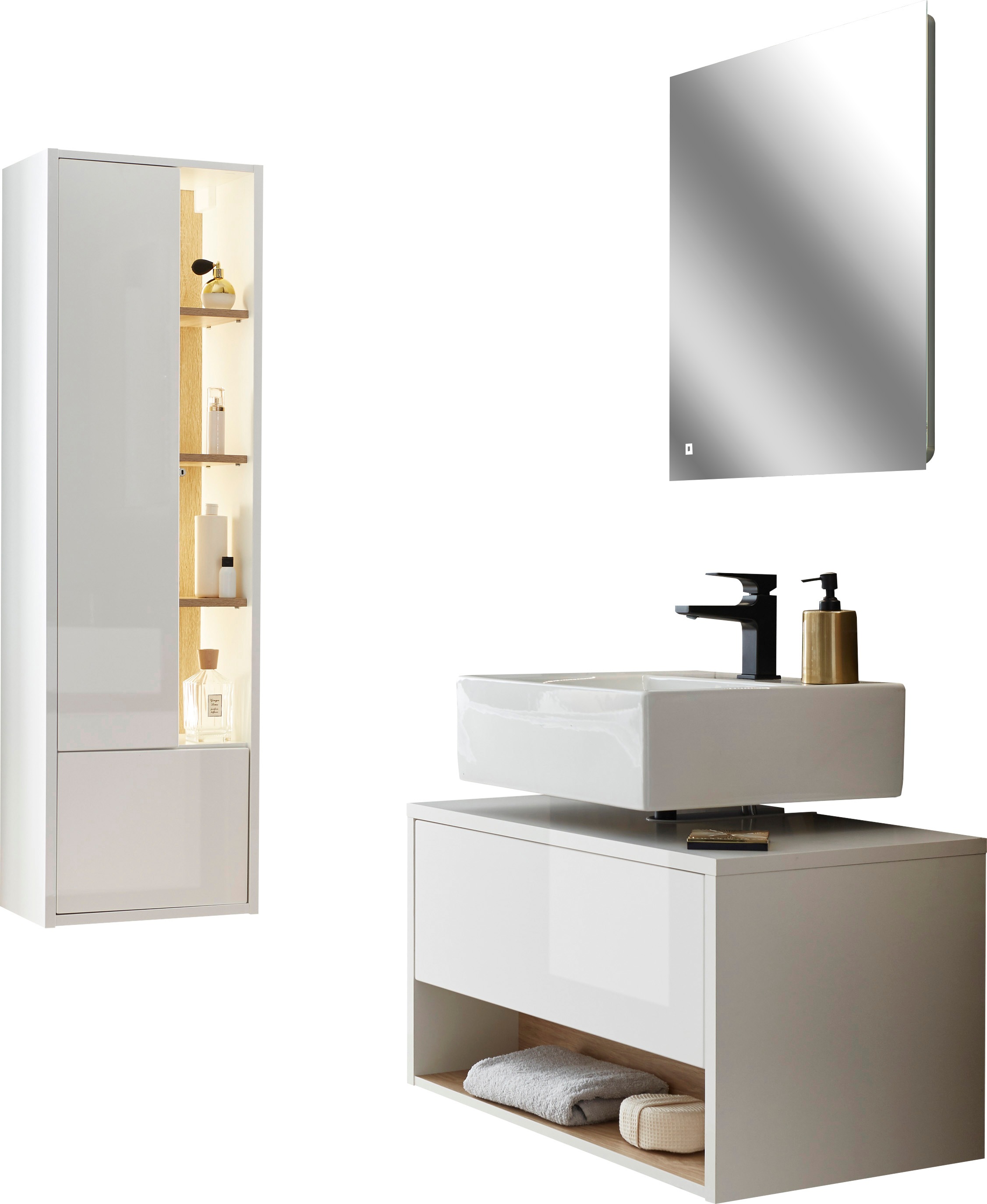 Places of Style Badmöbel-Set »Studio Line, Bad im modernen Design, 3-teilig günstig online kaufen