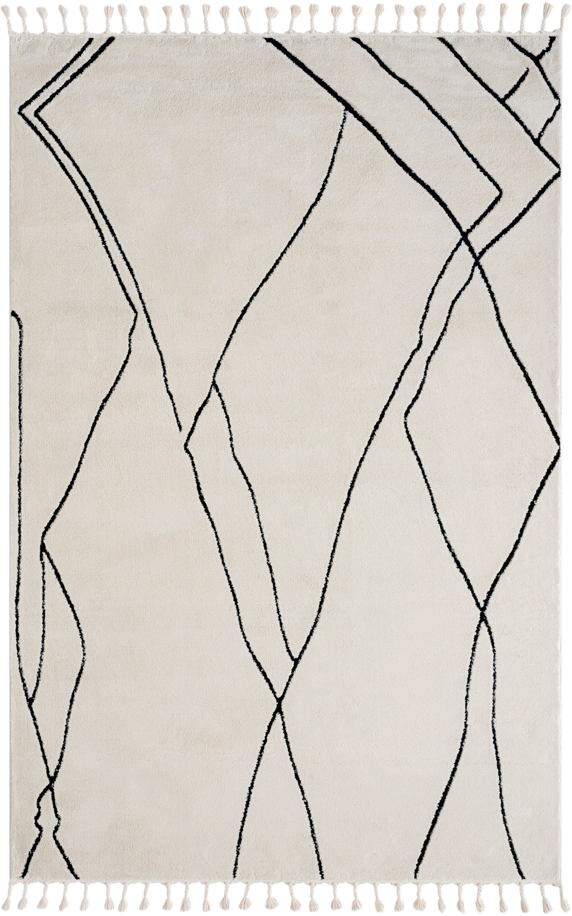 Myflair Möbel & Accessoires Hochflor-Teppich »Moroccan Drawline, LAGERRÄUMUNG!«, rechteckig, 24 mm Höhe, modern, marokkanisches Design, flauschig weich durch Hochflor