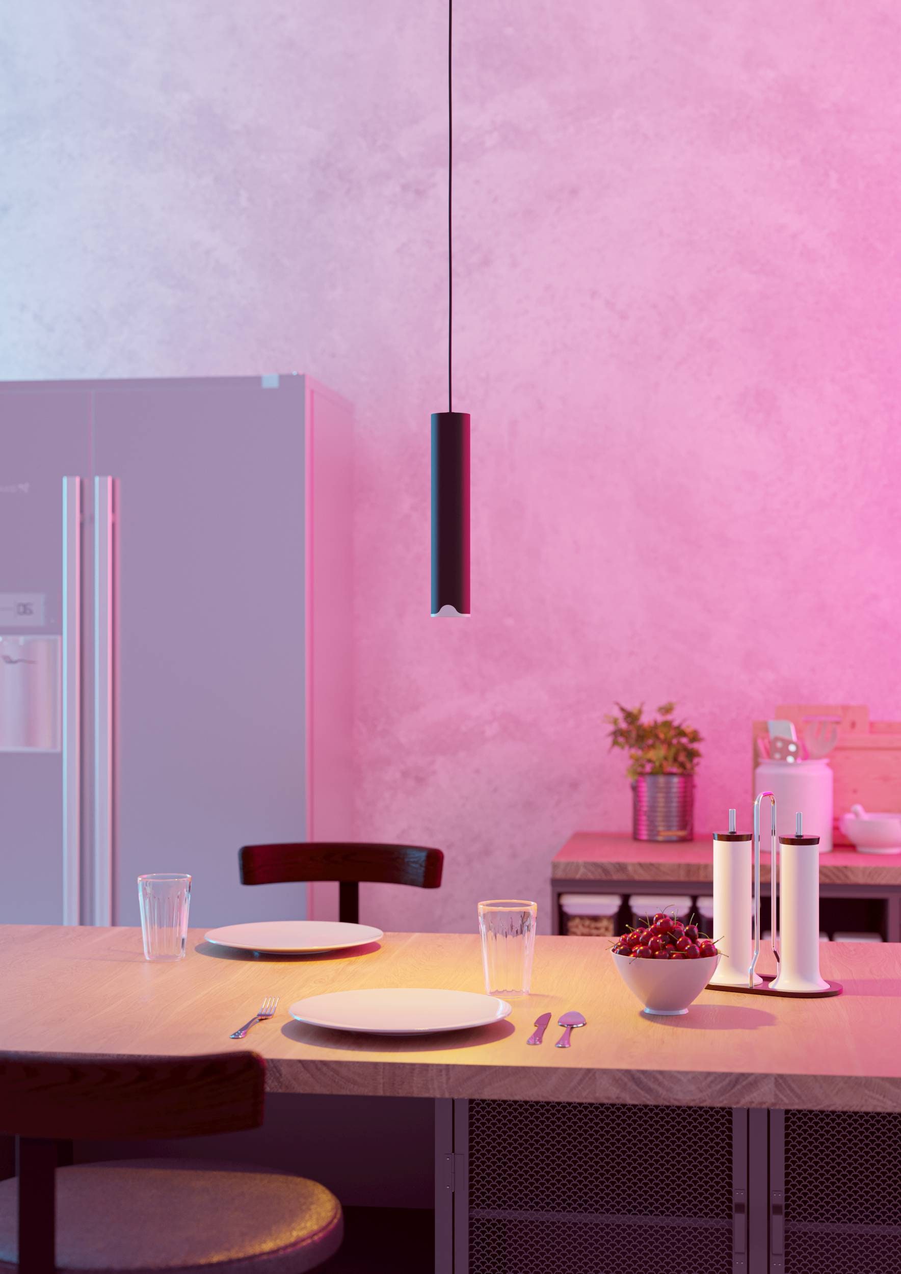 EGLO Hängeleuchte »Balmorta-Z Hängelampe, Pendelleuchte, Metall, ZigBee, Pendellampe« LED-Modul 1 Stk. Kaltweiß | RGB Hängeleuchte - H110 x Ø5,5 cm - schwarz - 1X3,7W inkl.