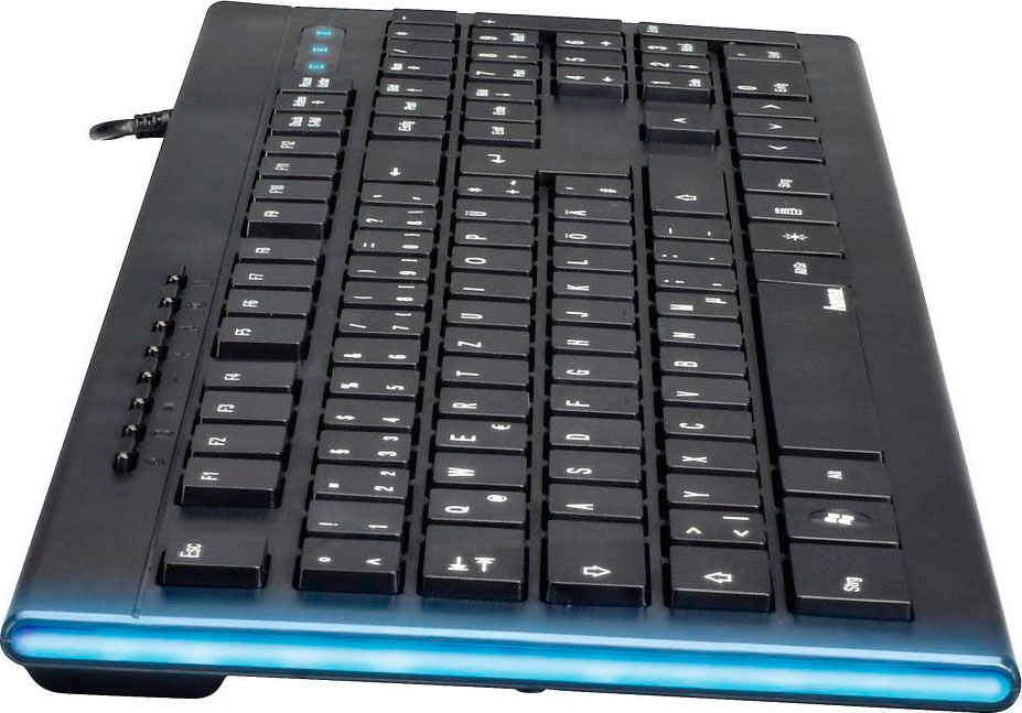 Hama Tastatur »Multimedia Tastatur Anzano mit seitlichen Leuchtstreifen kabelgebunden«