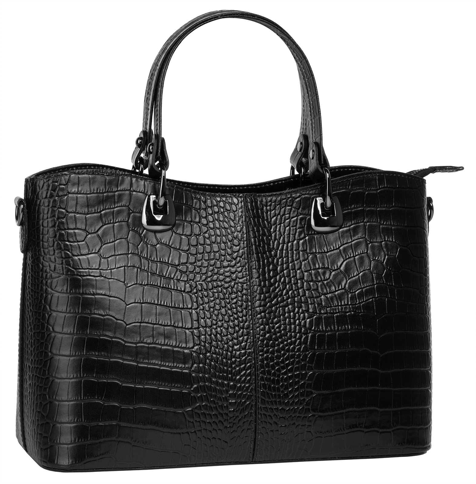 Cluty Henkeltasche, echt Leder, Made in Italy