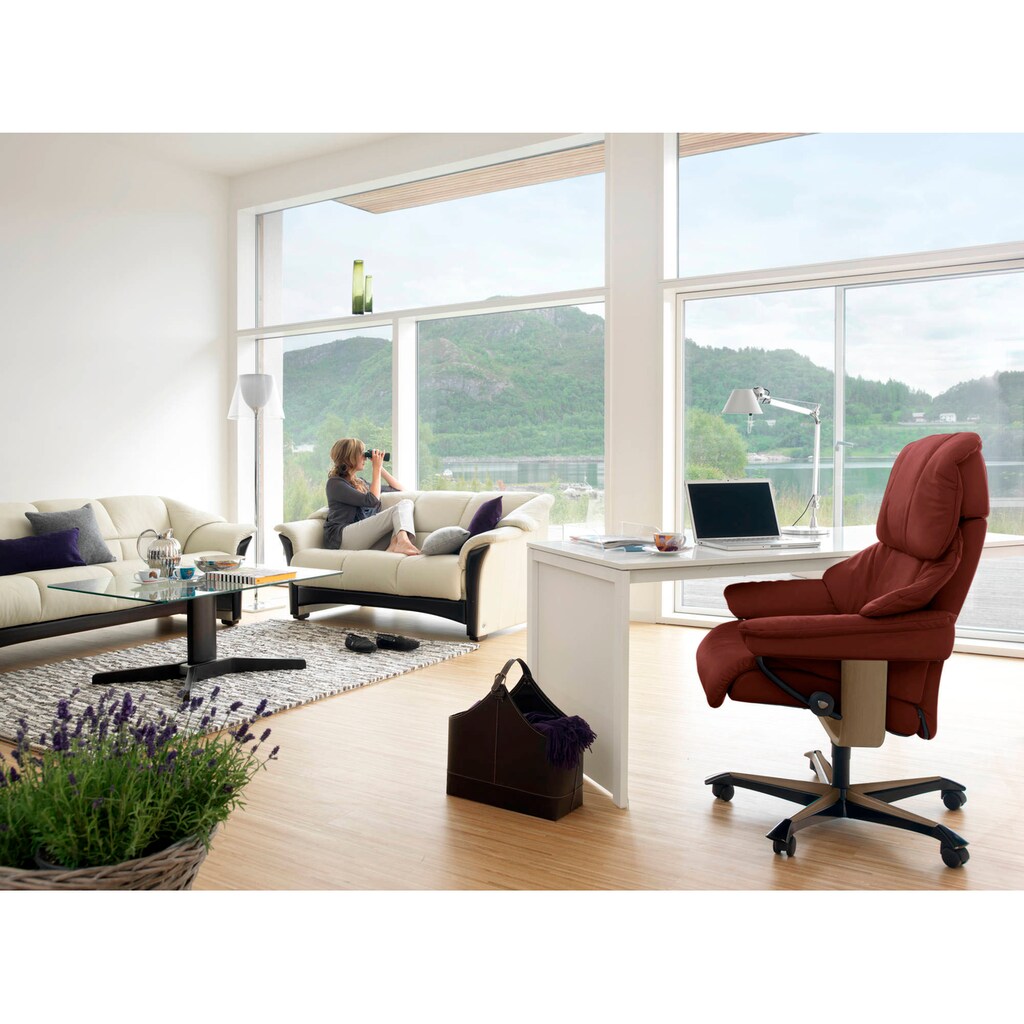 Stressless® Relaxsessel »Reno«, mit Home Office Base, Größe M, Gestell Eiche