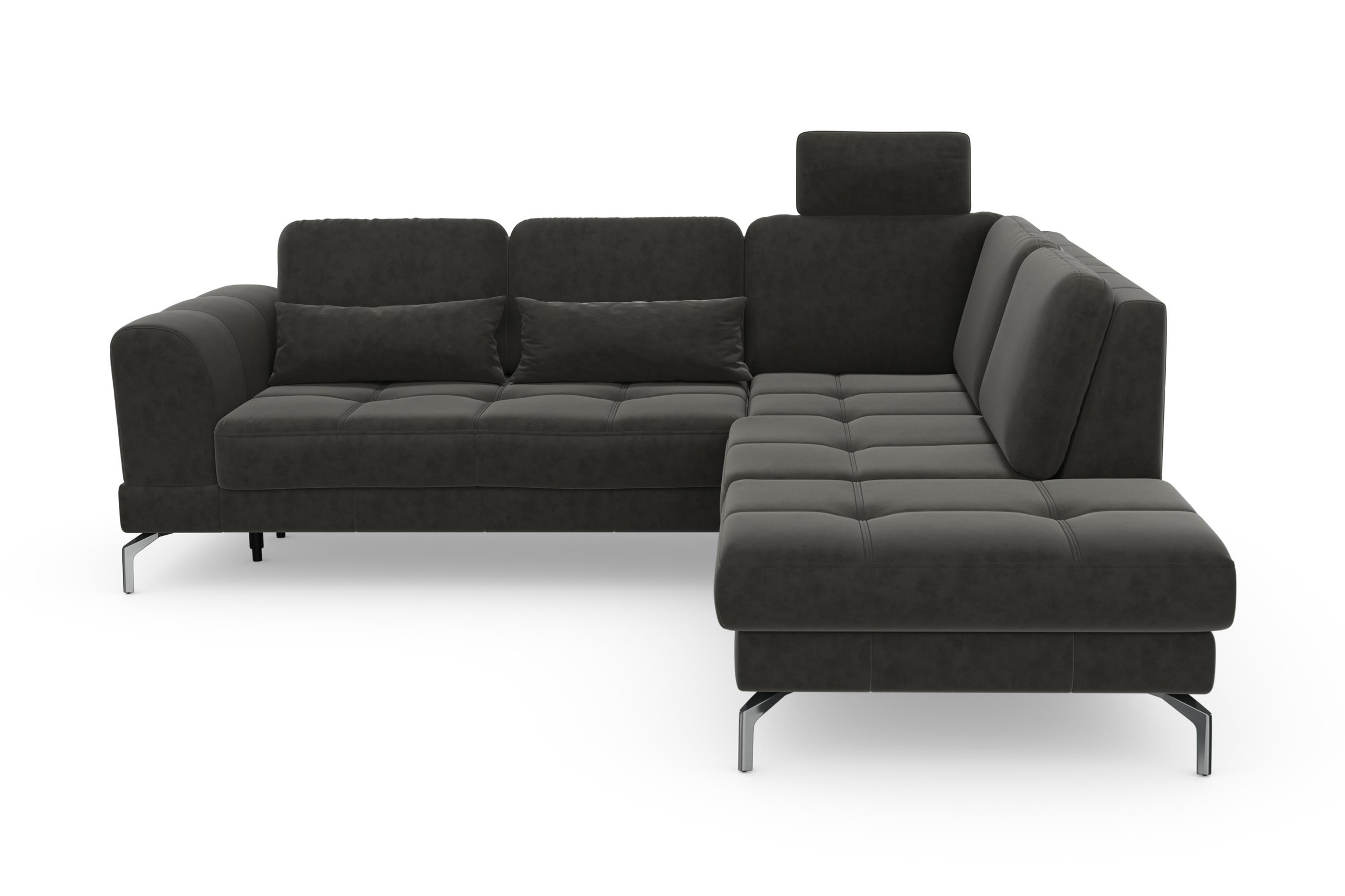 sit&more Ecksofa »Bendigo L-Form«, inklusive Sitztiefenverstellung, Bodenfreiheit 15 cm, in 2 Fußfarben