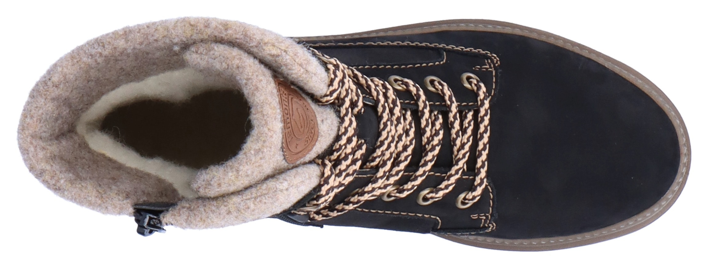 Remonte Winterboots »FIBER-GRIP«, Schnürstiefelette, Profilsohle, mit Schurwollfutter und TEX