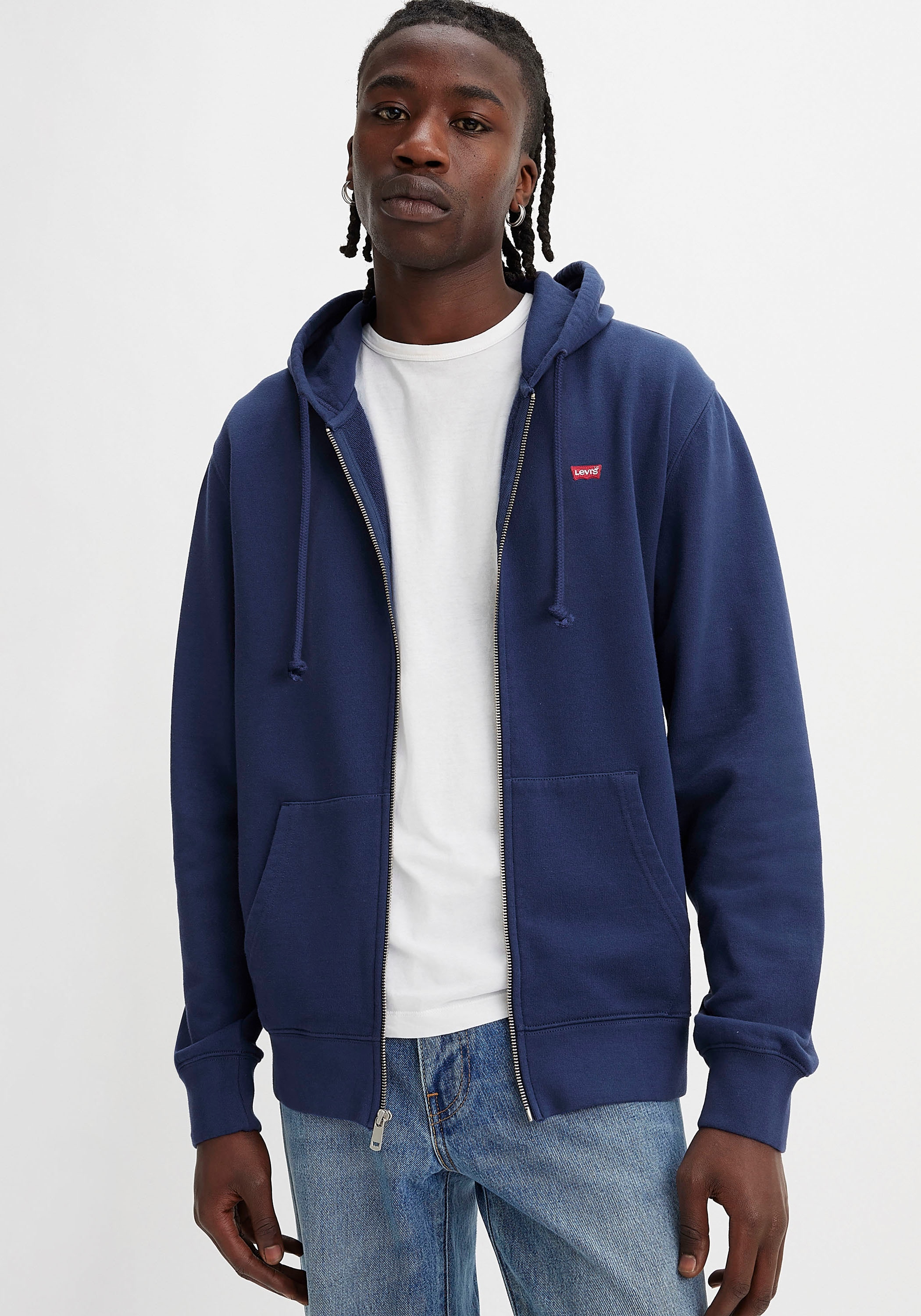 Levi's® Kapuzensweatjacke »NEW ORIGINAL ZIP UP« mit Logo-Stickerei und Kängurutasche