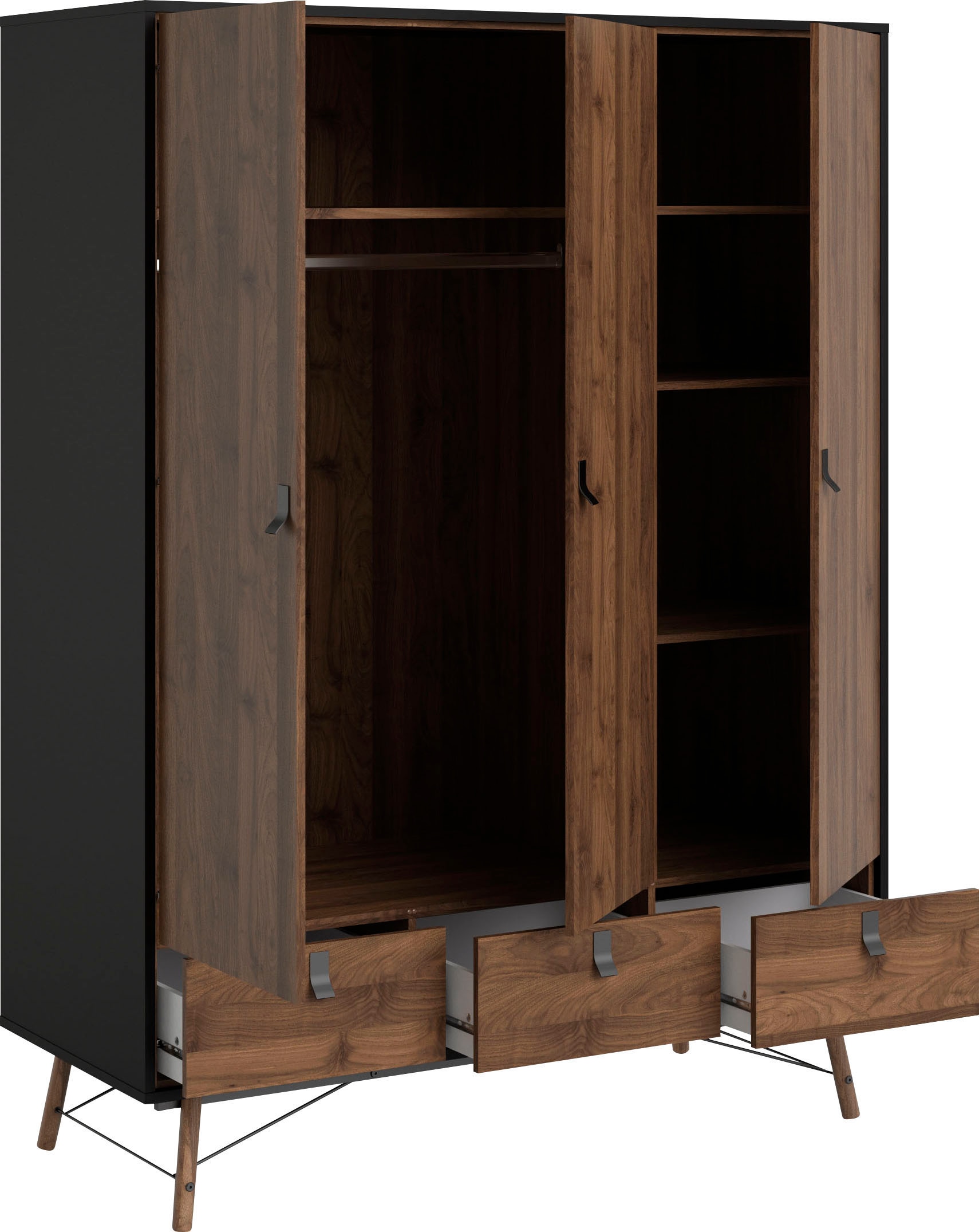 andas Kleiderschrank »RY«, mit 3 Türen und 3 Schubladen, Breite/Höhe 150/200 cm