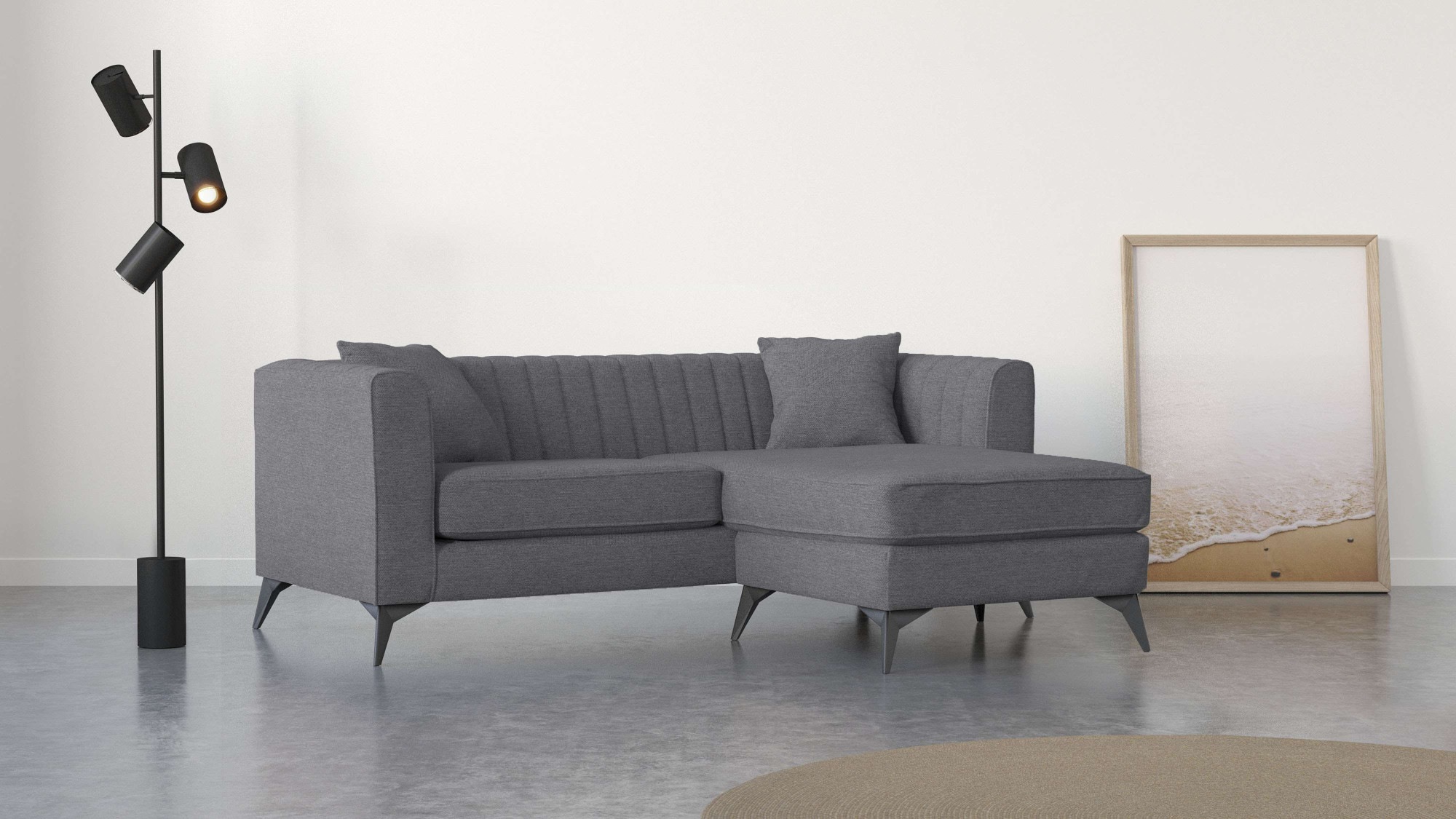 Places of Style Ecksofa »MATTHEW L-Form ideal für kleine Räume, Maße B/T/H: günstig online kaufen