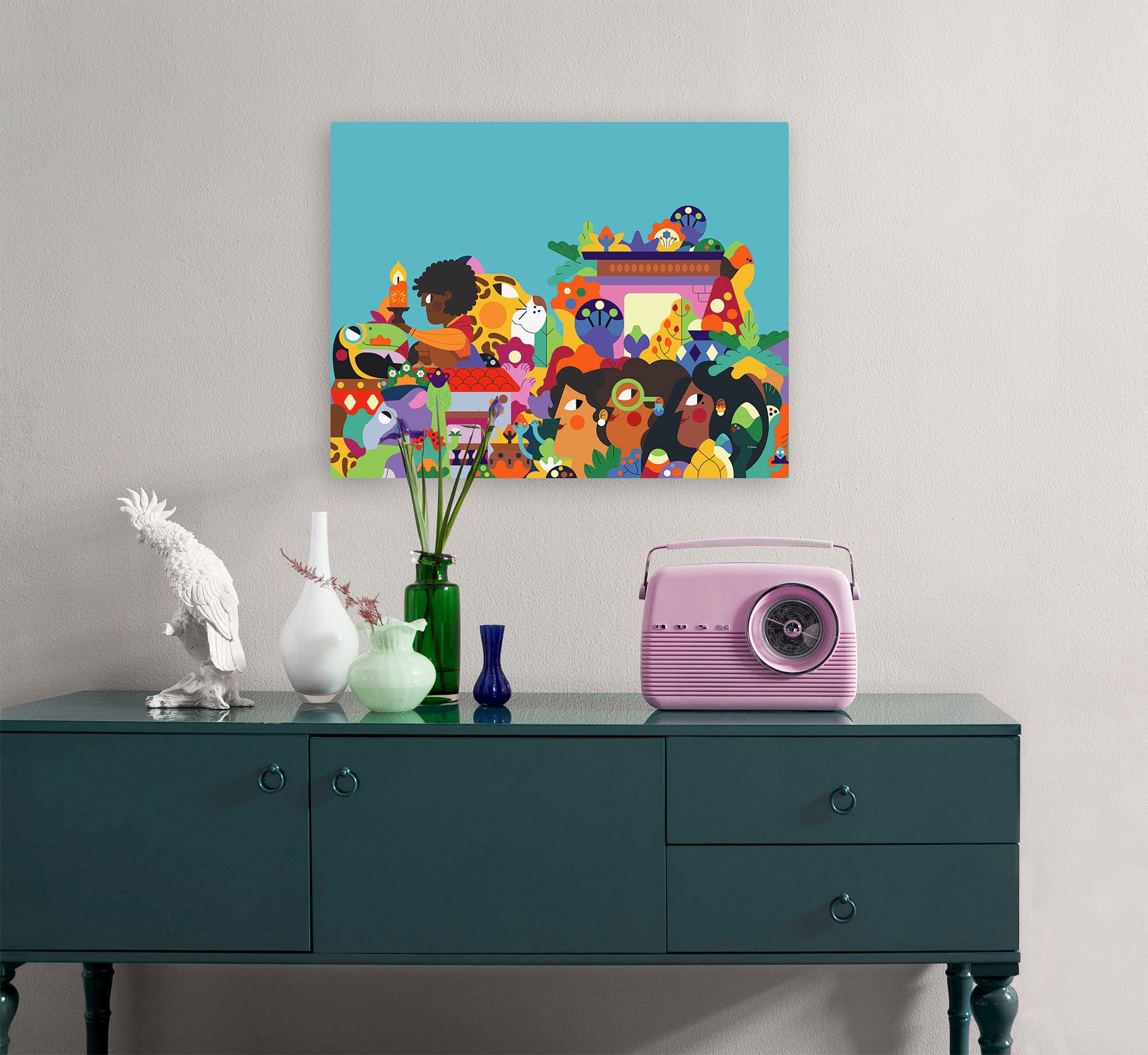 Komar Leinwandbild »Encanto Colours of Columbia - Größe 30 x 40 cm«, Disney, (1 St., 30 x 40 cm (Breite x Höhe), Keilrahmenbild mit Echtholzrahmen, Kinderzimmer