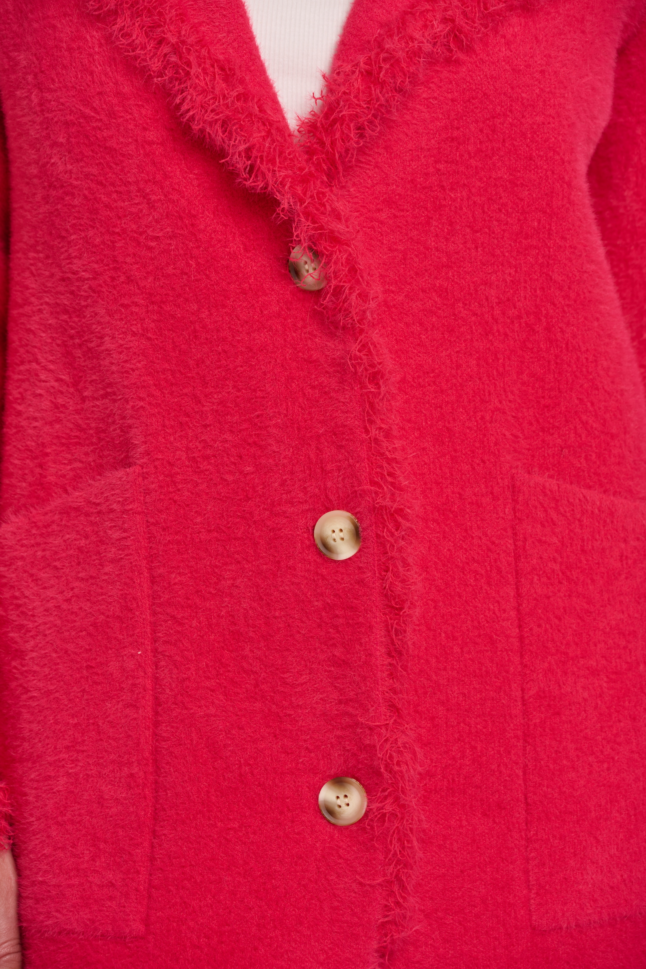 Rino & Pelle Longstrickjacke »CATENA« mit Fransendetails und Knöpfen