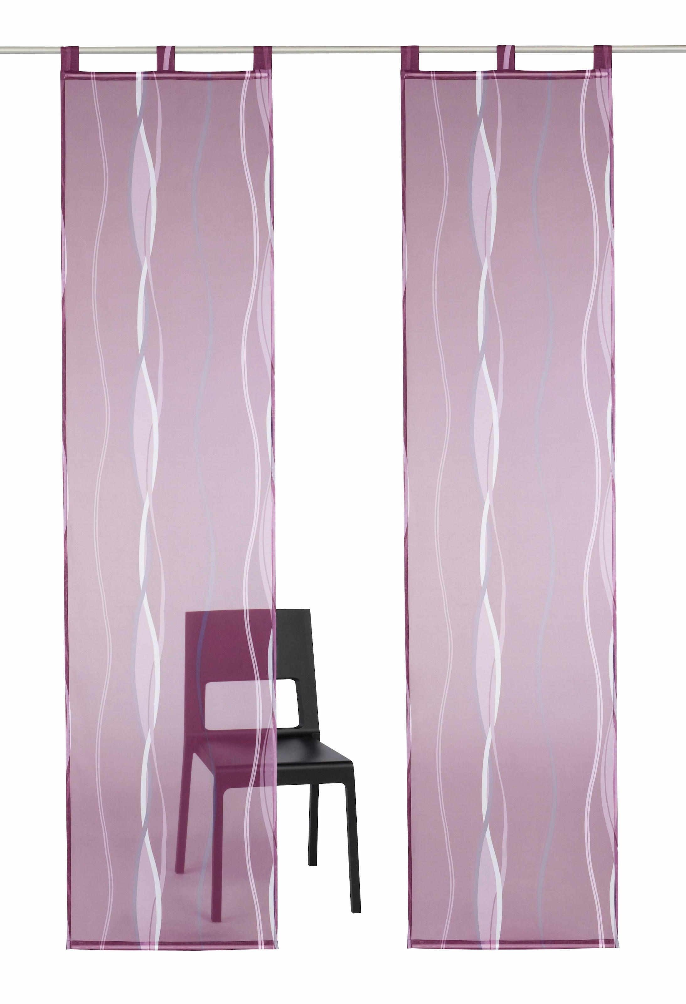 my home Schiebegardine »Dimona« Schlaufen 2 Stk. tlg. 2er-Set, Fertiggardin günstig online kaufen