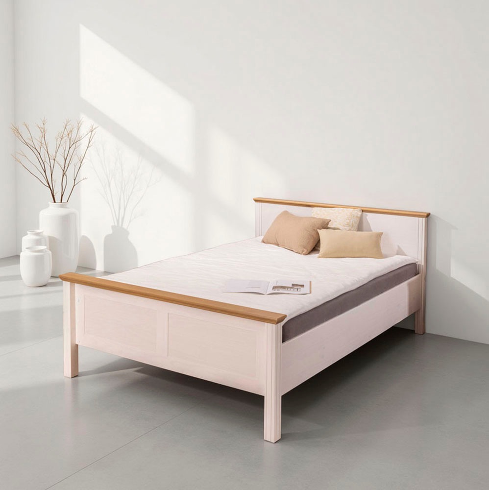 Inter Link Massivholzbett »Bett Maluno« Kiefer Massiv, ohne Lattenrost, 90/ günstig online kaufen