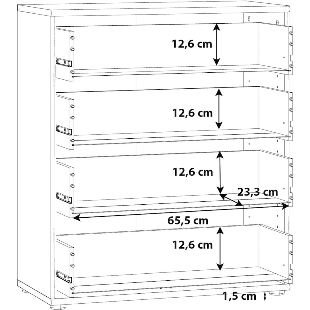 FORTE Kommode »Tempra«, Breite 73,7 cm