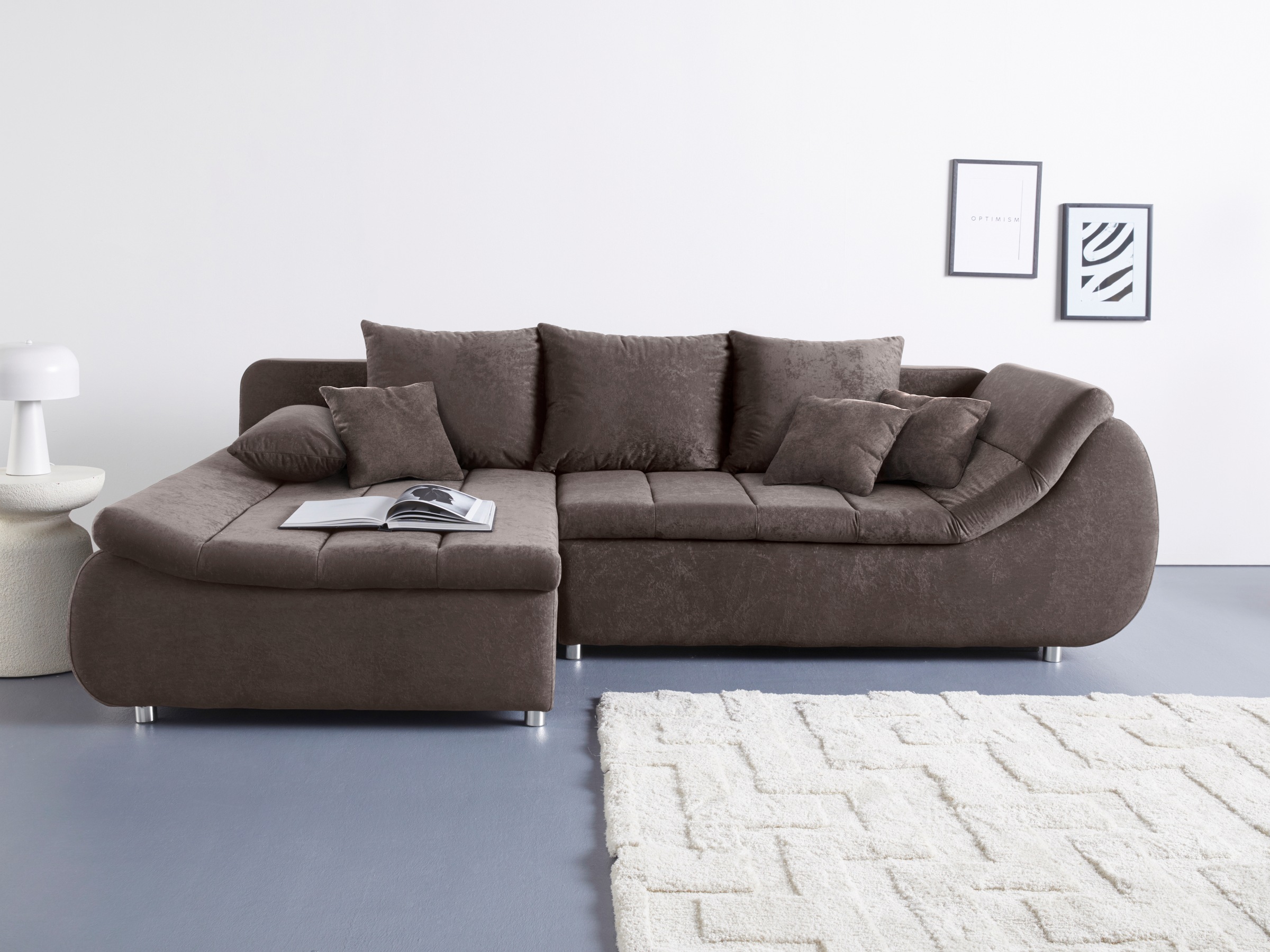 INOSIGN Ecksofa »Imola, elegant und modern, aktuelle Steppung im Sitz, bequ günstig online kaufen
